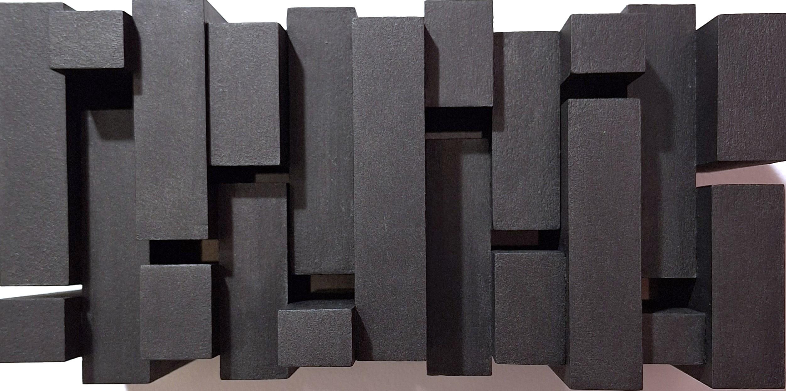 Rythme mural I - minimalist geometric contemporary modern painting relief
