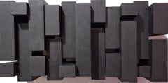 Rythme mural I - minimalist geometric contemporary modern painting relief