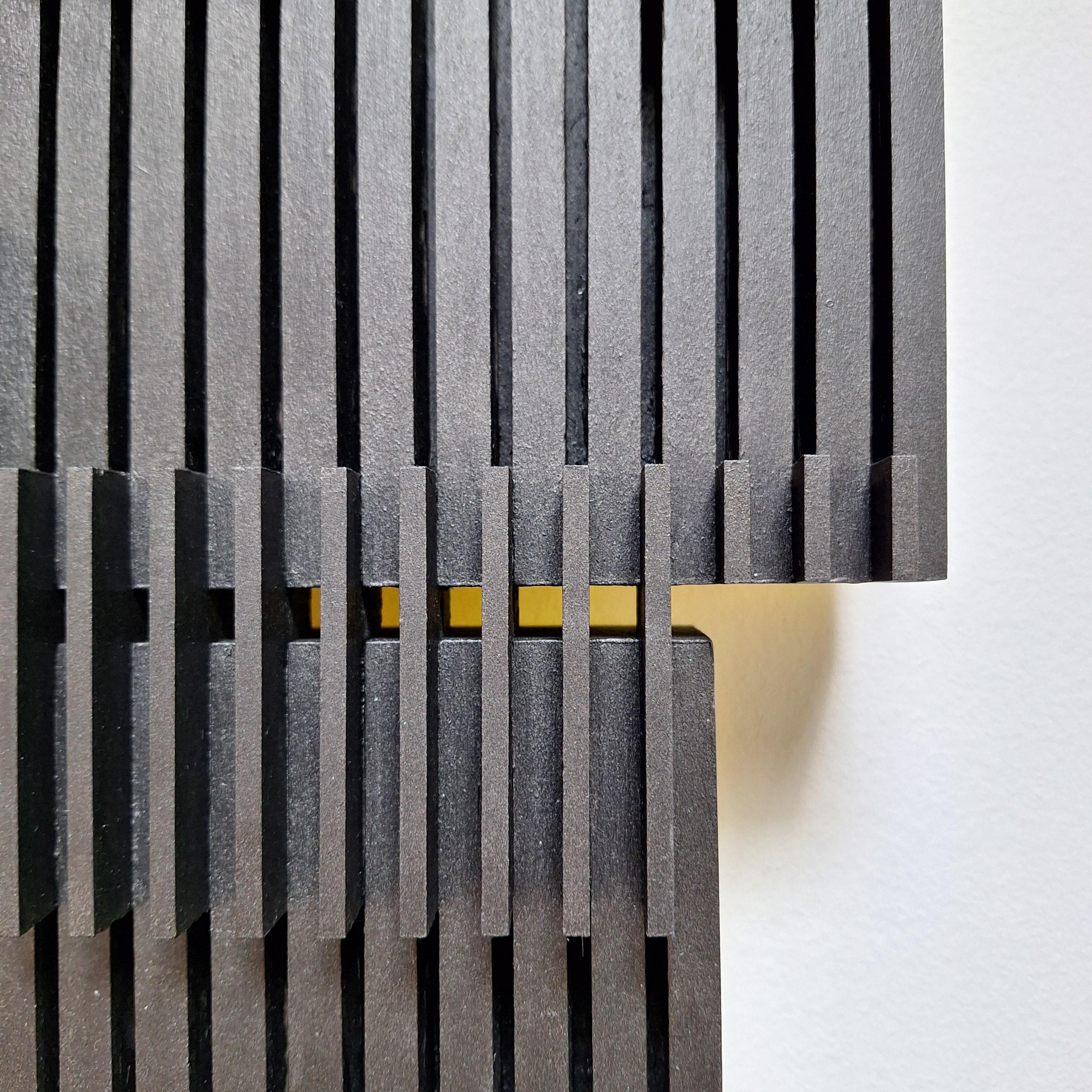 Symphonie verticale III - geometric contemporary modern painting relief For Sale 2