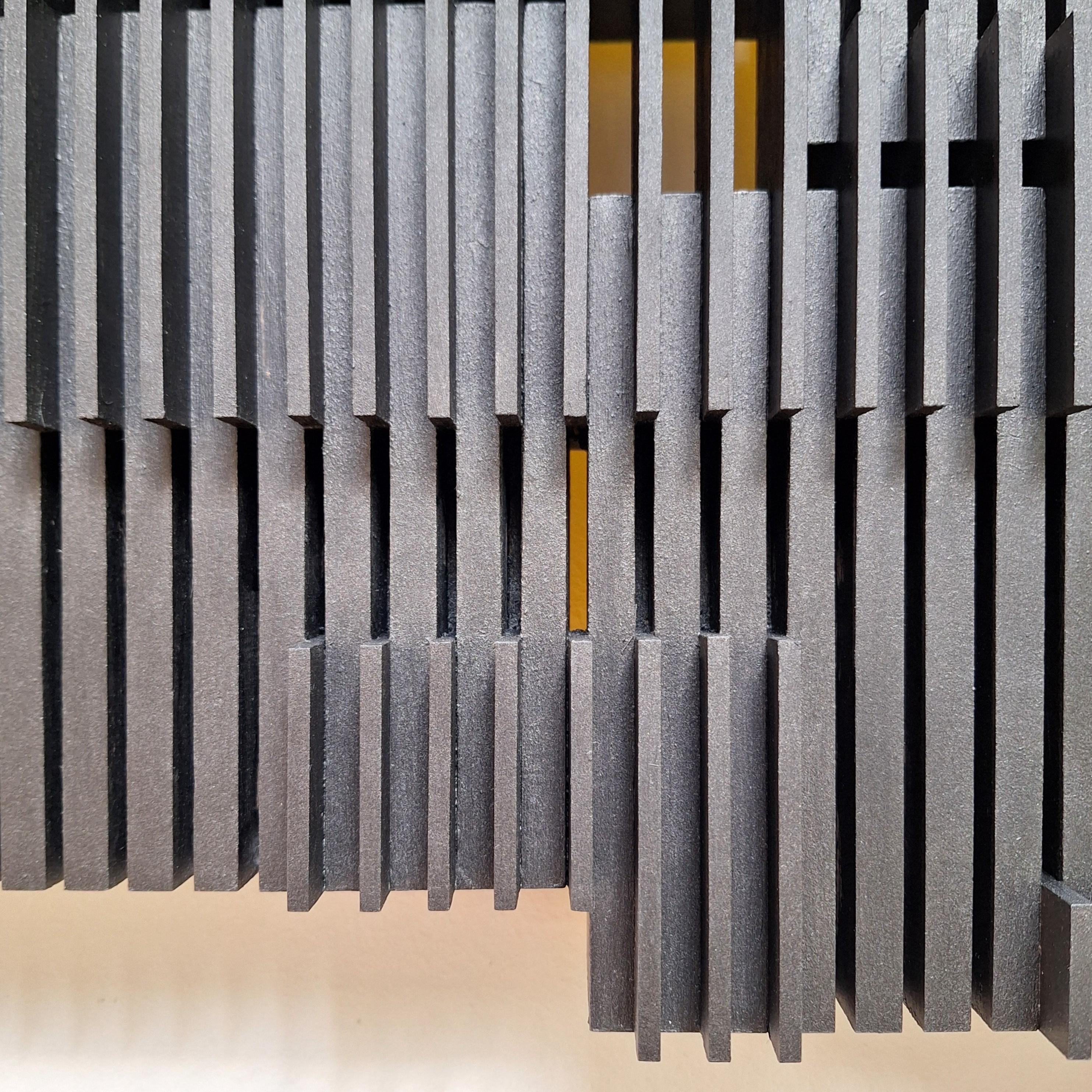 Symphonie verticale III - geometric contemporary modern painting relief For Sale 3