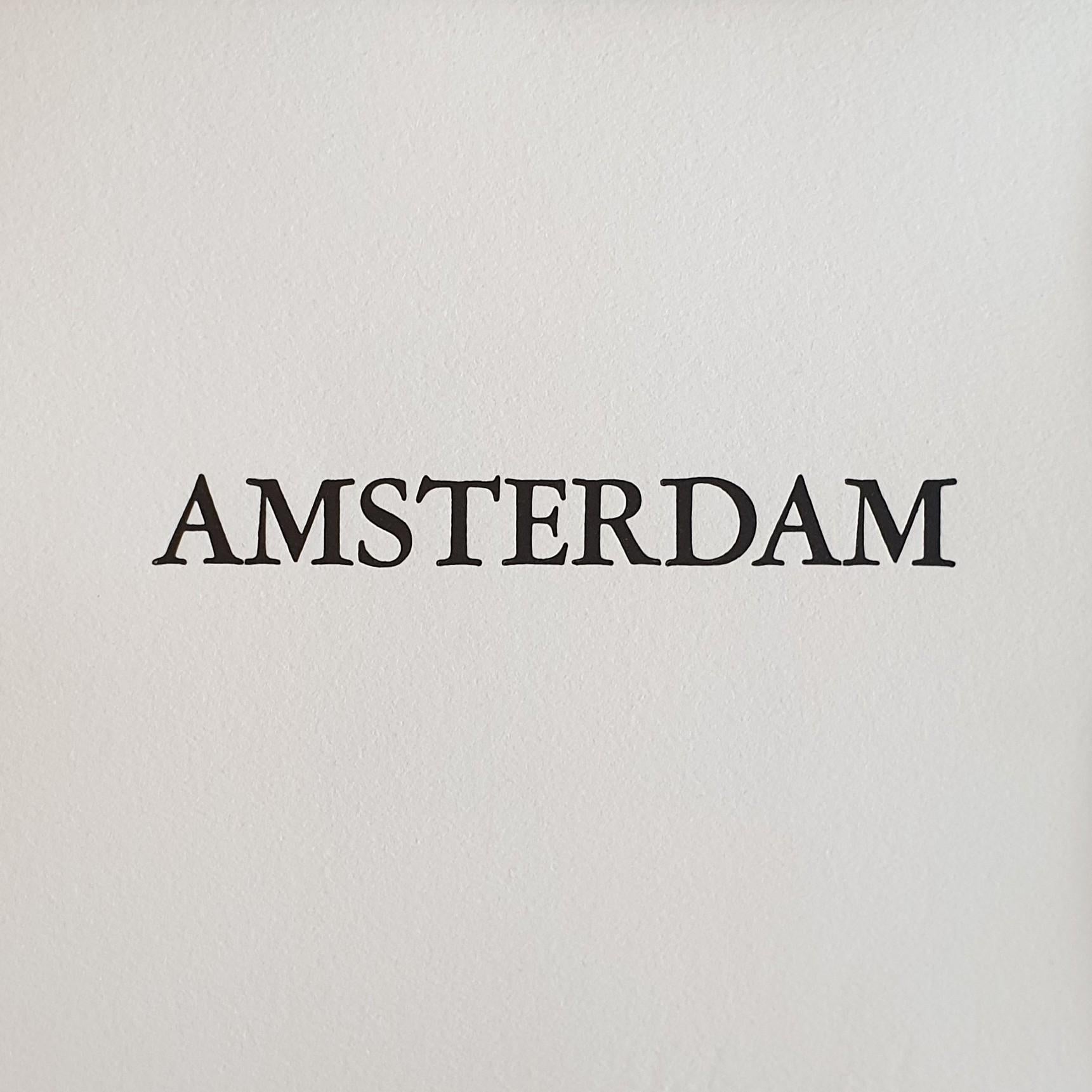 Amsterdam VI is an intriguing early career aquatint dry-needle etch print by renowned French-Dutch artist Olivier Julia. It depicts a detail of an old Amsterdam house facade and is both abstract and realistic at the same time. The paper used is 240