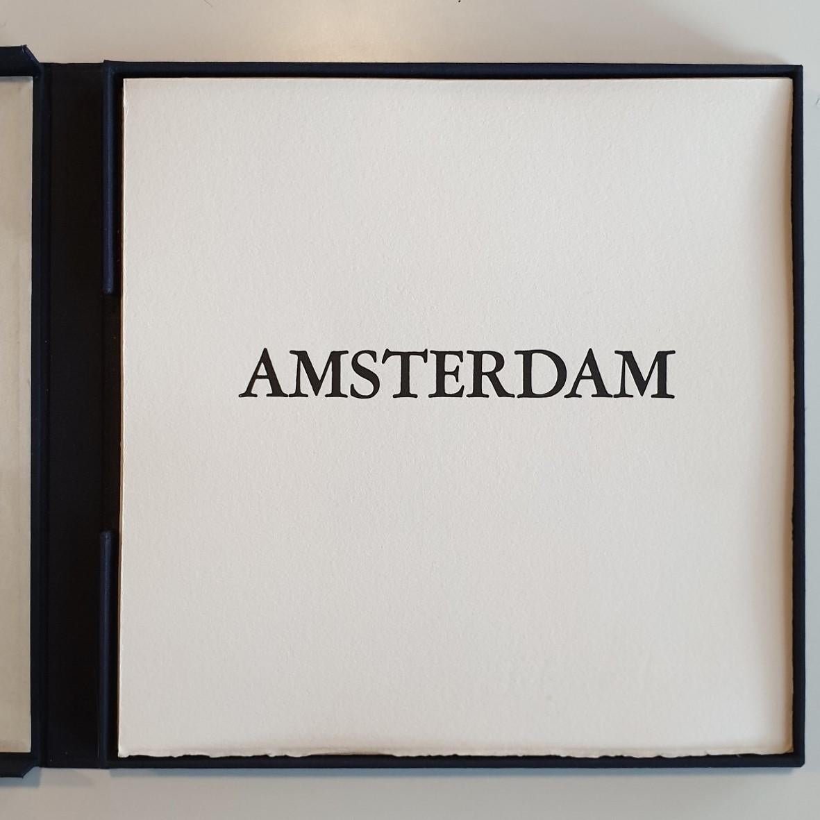 Amsterdam X ed 28/50 - museum glass framed black-white aquatint etch print - Contemporary Print by Olivier Julia