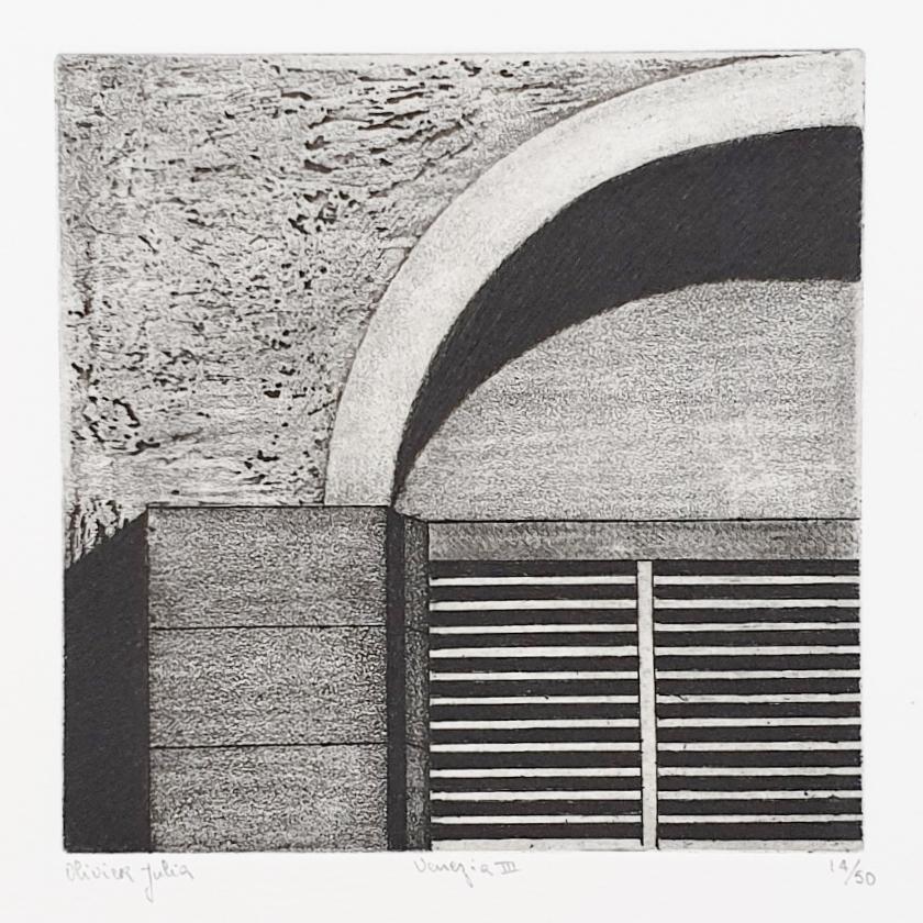 Venecia  4/50 - caja de coleccionista con diez grabados al aguatinta en blanco y negro en venta 3