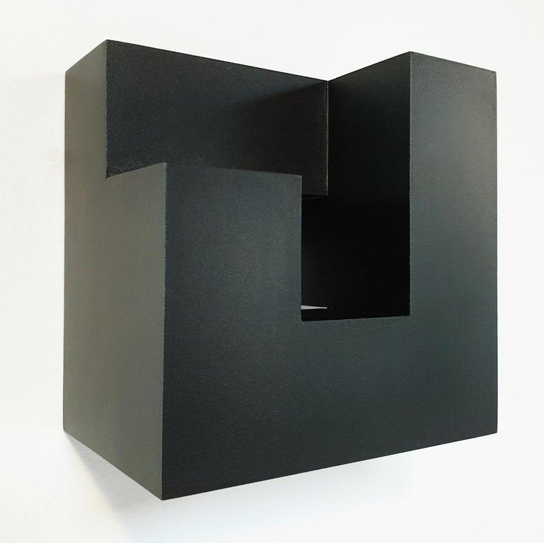 Carré architectural I no. 1/15 - contemporary modern abstract wall sculpture - Brown Abstract Sculpture by Olivier Julia