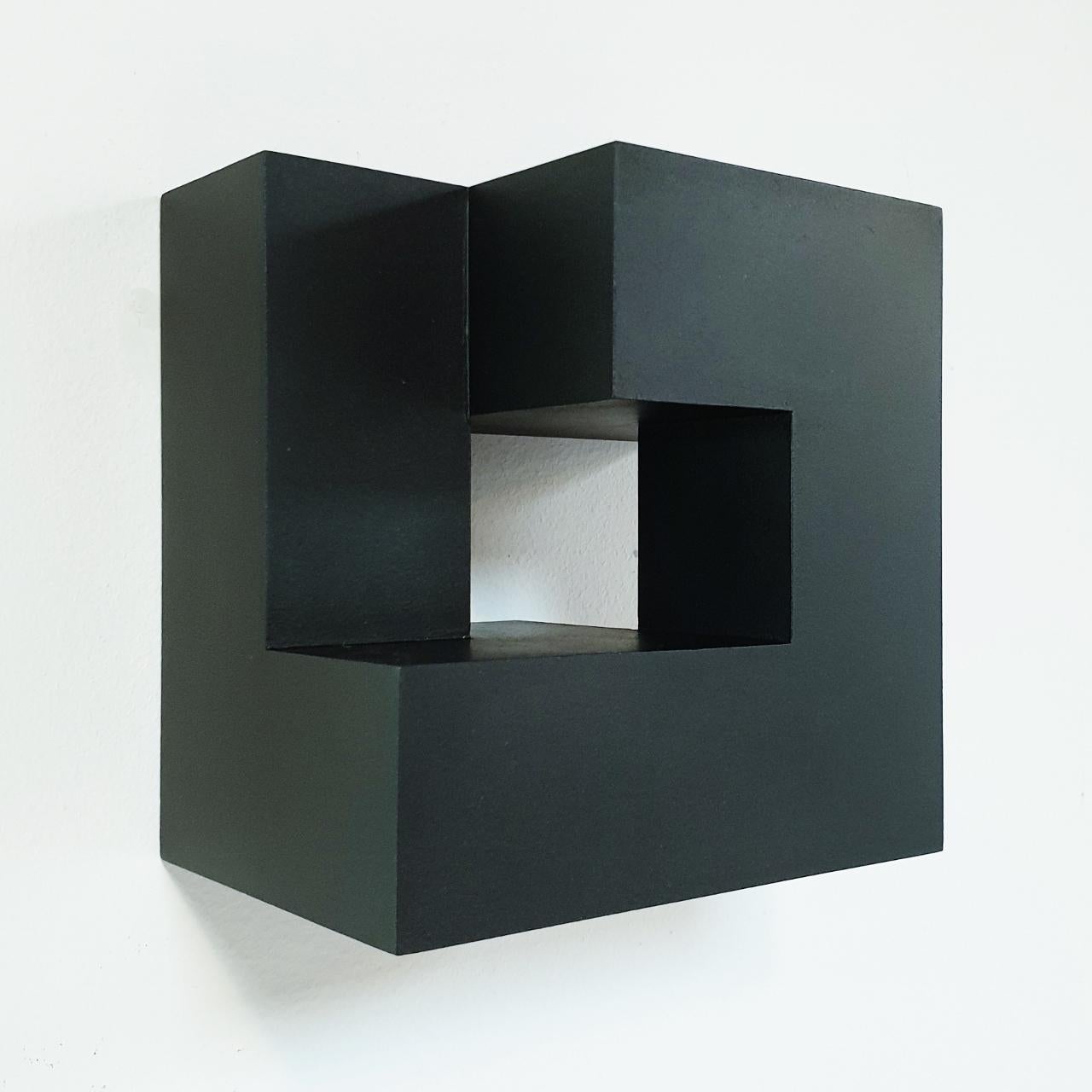 Carré architectural III no. 5/15 - contemporary modern abstract wall sculpture - Brown Abstract Sculpture by Olivier Julia