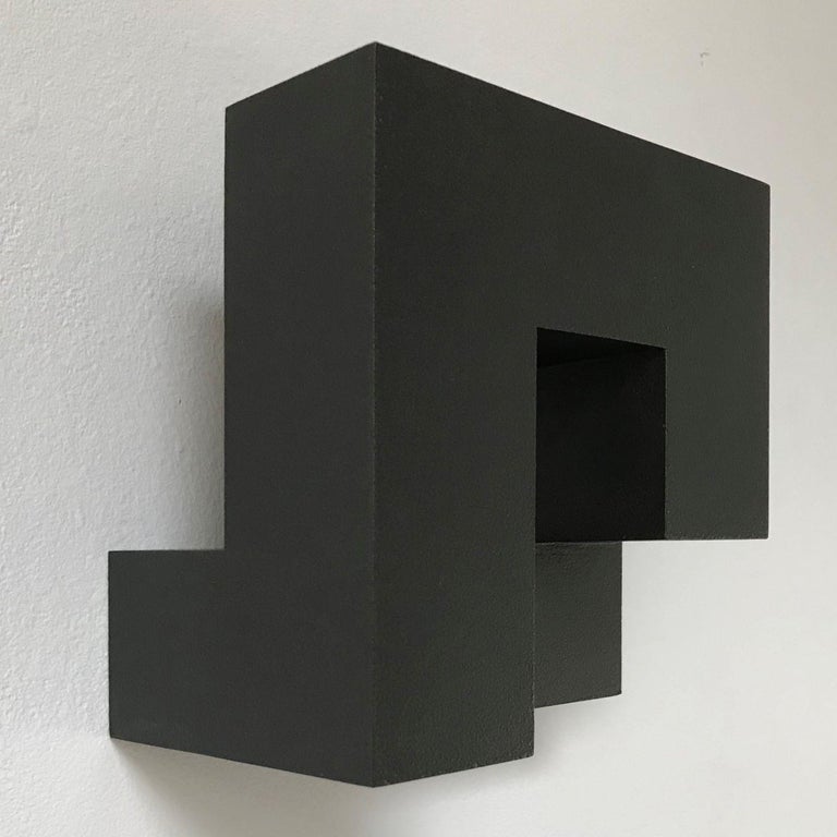Carré architectural IV no. 6/15 - contemporary modern abstract wall sculpture - Brown Abstract Painting by Olivier Julia