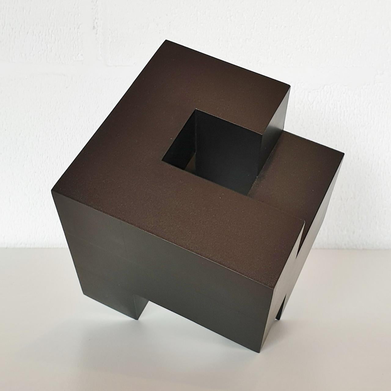 Cube architectural I no. 4/15 - contemporary modern abstract wall sculpture - Abstract Geometric Sculpture by Olivier Julia