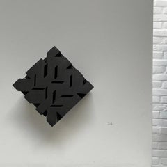 Cube diagonal - unique contemporary modern abstract wall sculpture