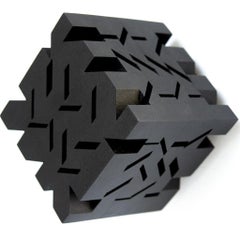 Cube diagonal - unique contemporary modern abstract wall sculpture