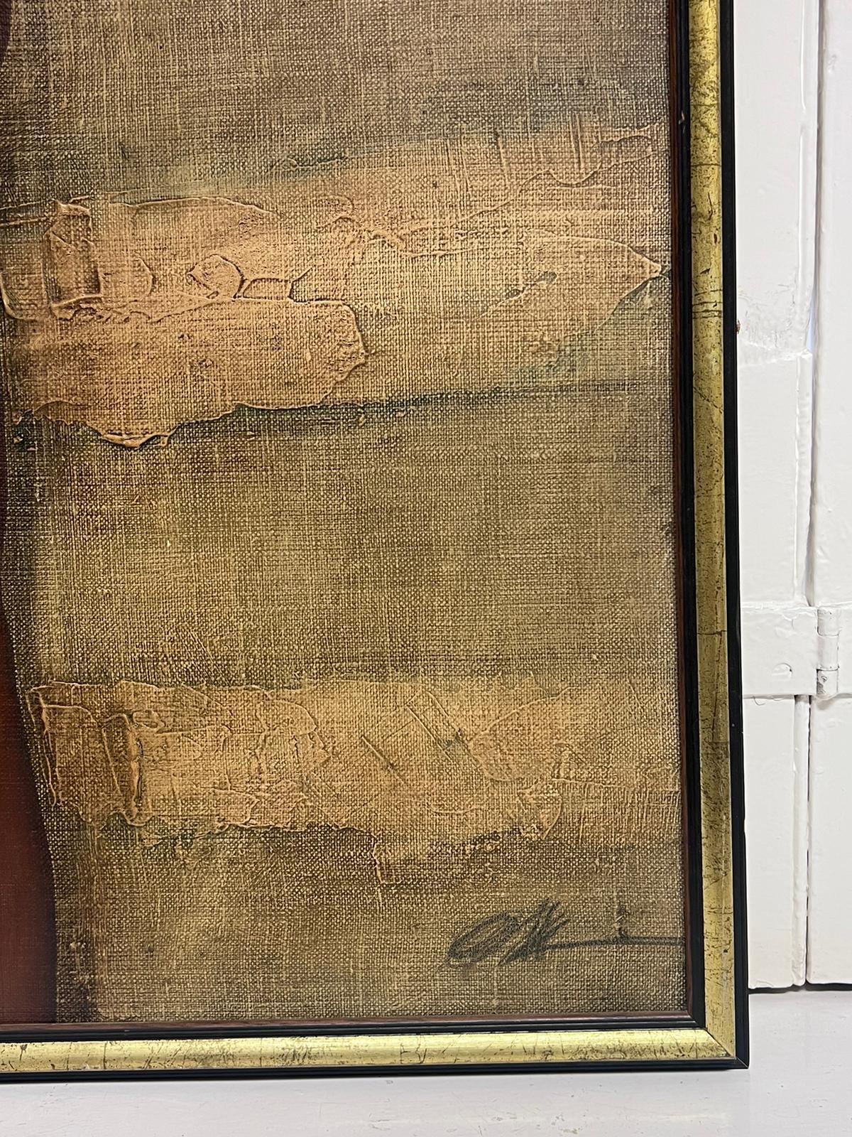 Torso Masculino
Olivier Mattei (francés, fallecido en 2022)
óleo sobre tabla firmado , enmarcado
enmarcado: 25,5 x 21 pulgadas
tablero : 24 x 19,5 pulgadas
procedencia: colección privada, Francia
estado: muy bueno y en buen estado 
