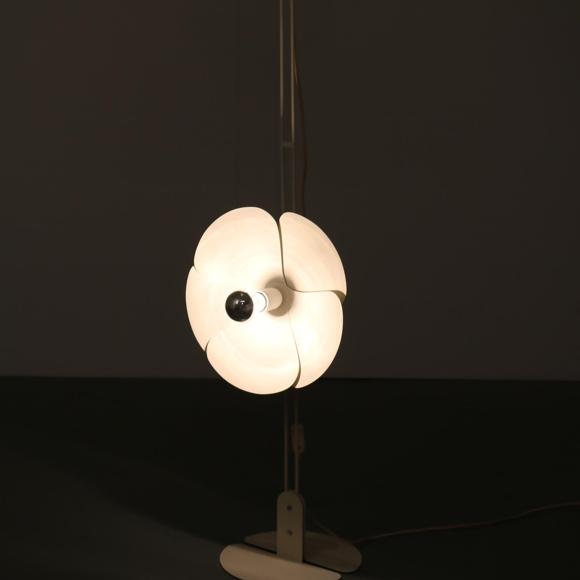 Metal Olivier Morgue Flower Lamp for Disderot, France, 1960