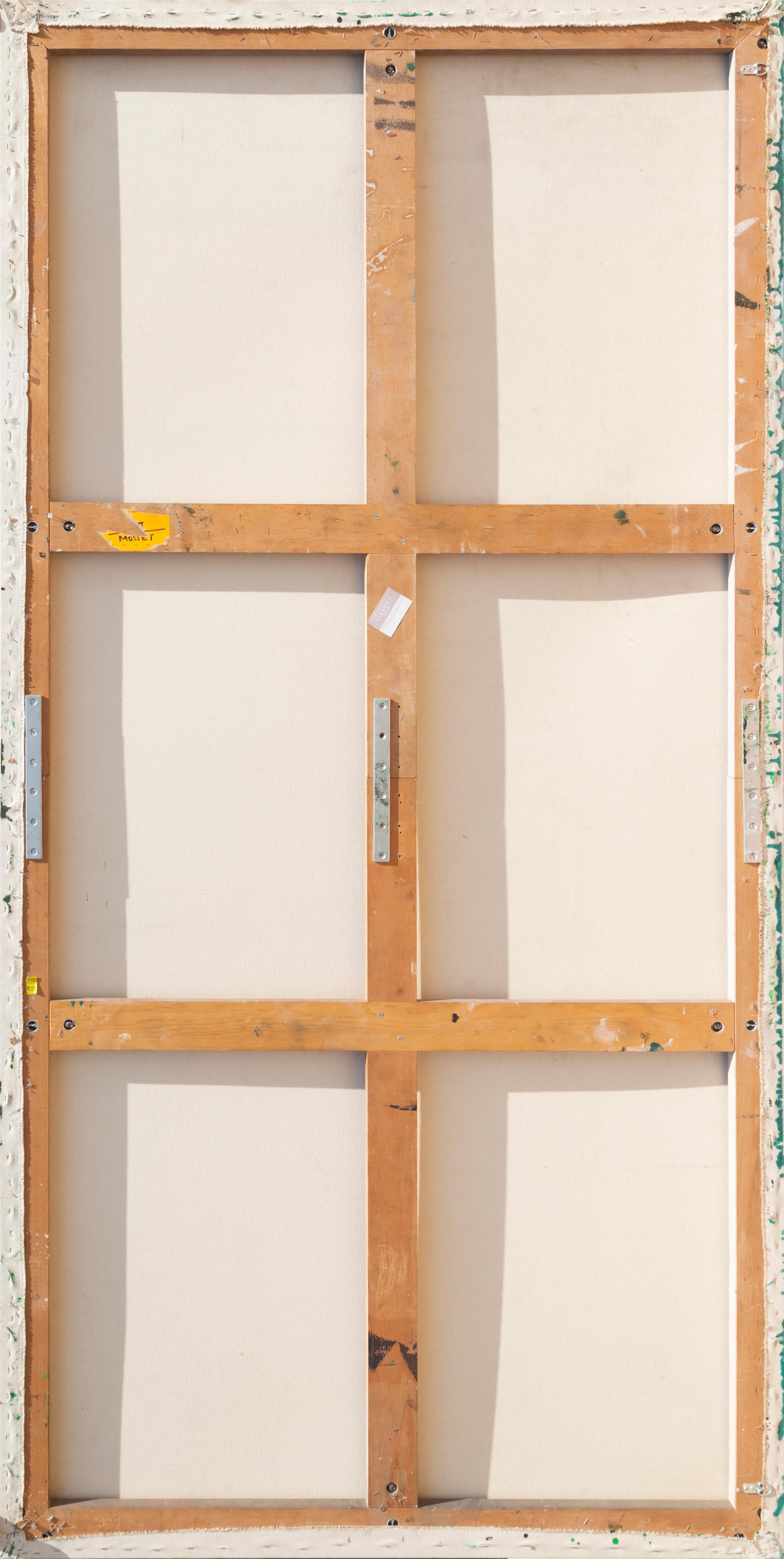 Peinture monochrome à grande échelle d'Olivier Mosset dans une couleur verte profonde. Mosset s'est intéressé aux œuvres monochromes à la fin des années 1970, à l'apogée du néo-expressionnisme.

Toile Taille : 110 x 55 pouces