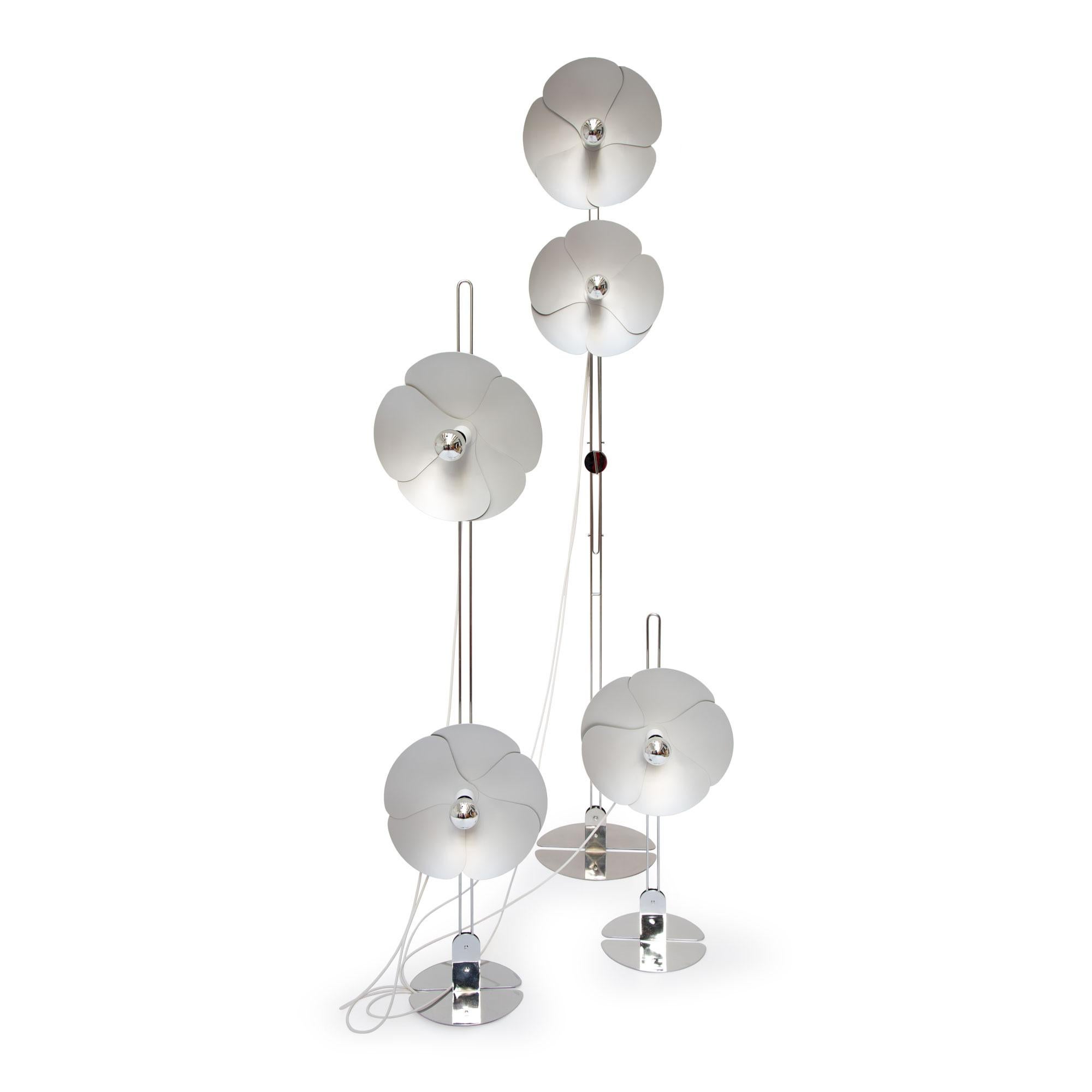 Chrome  Olivier Mourgue 1968 Standing Lamp 'Double Flower'   SEE VIDEO  For Sale