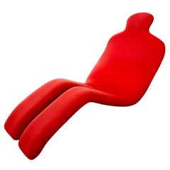 Chaise longue en tissu Olivier Mourgue Bouloum