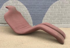 Olivier Mourgue Bouloum Fiberglass and Fabric Lounge Chair