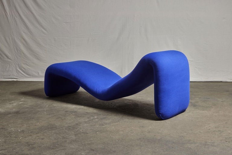 Metal Olivier Mourgue, Chaise Lounge 