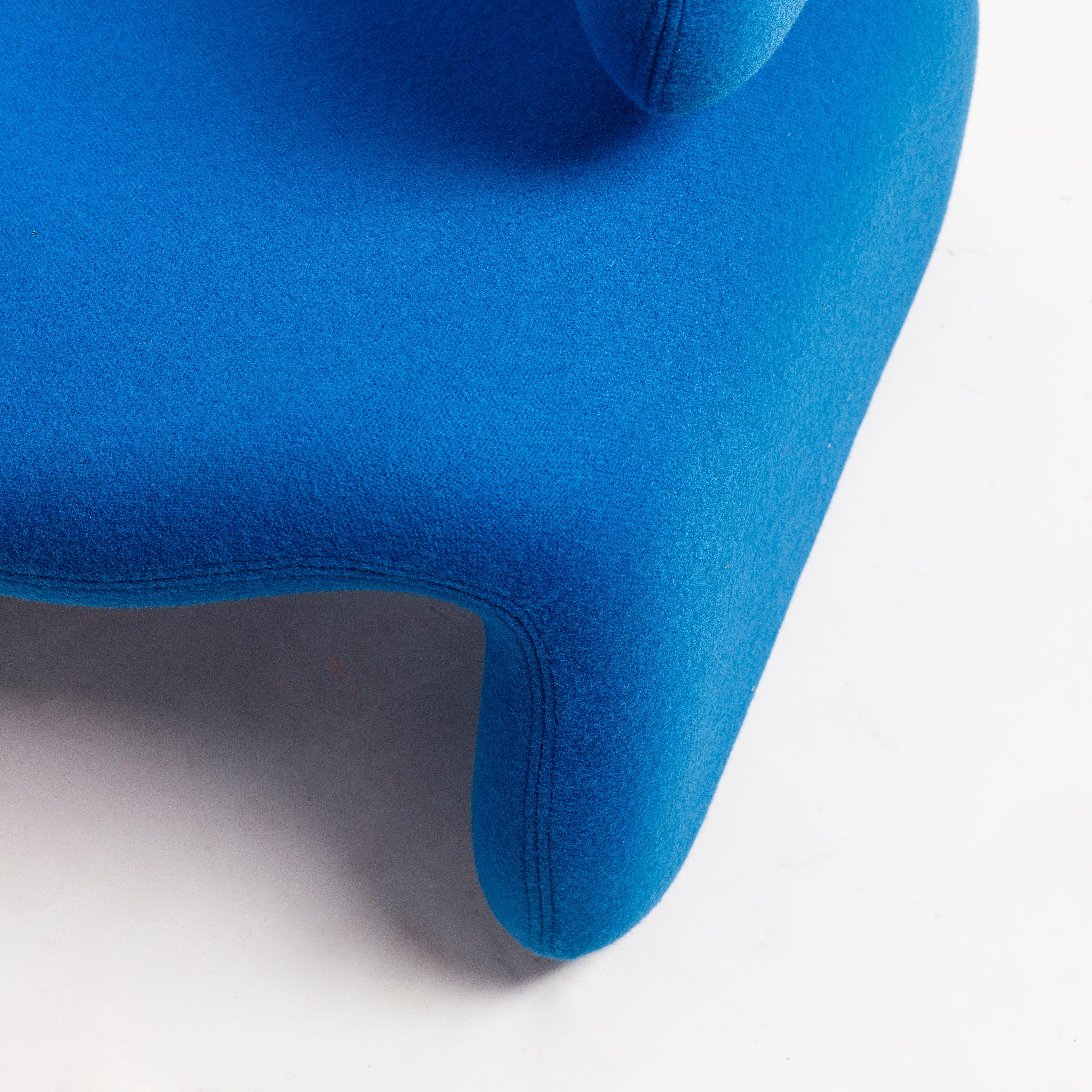 Olivier Mourgue Djinn Blue Armchair for Airborne 1960s New Kvadrat Fabric 5