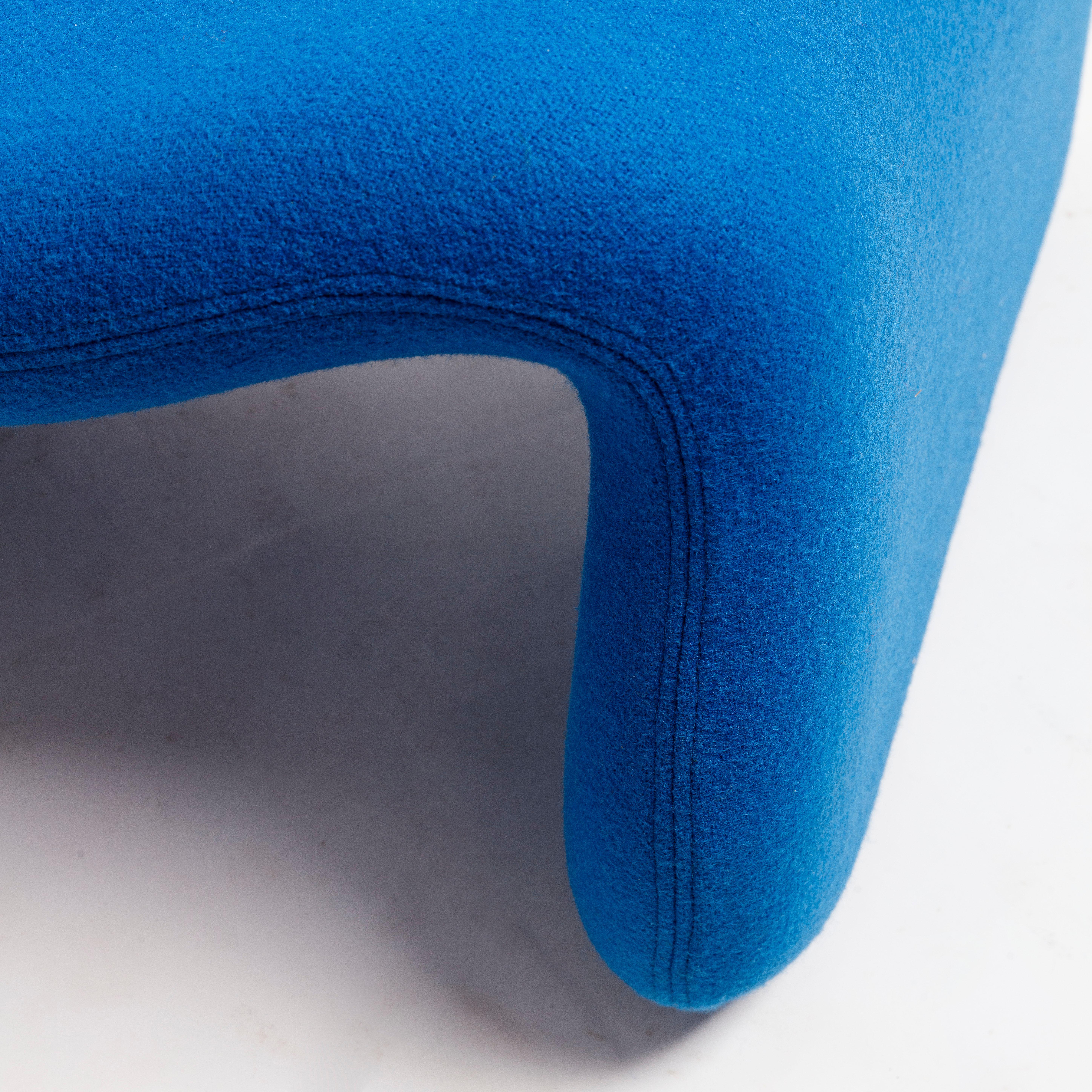 Olivier Mourgue Djinn Blue Armchair for Airborne 1960s New Kvadrat Fabric 6