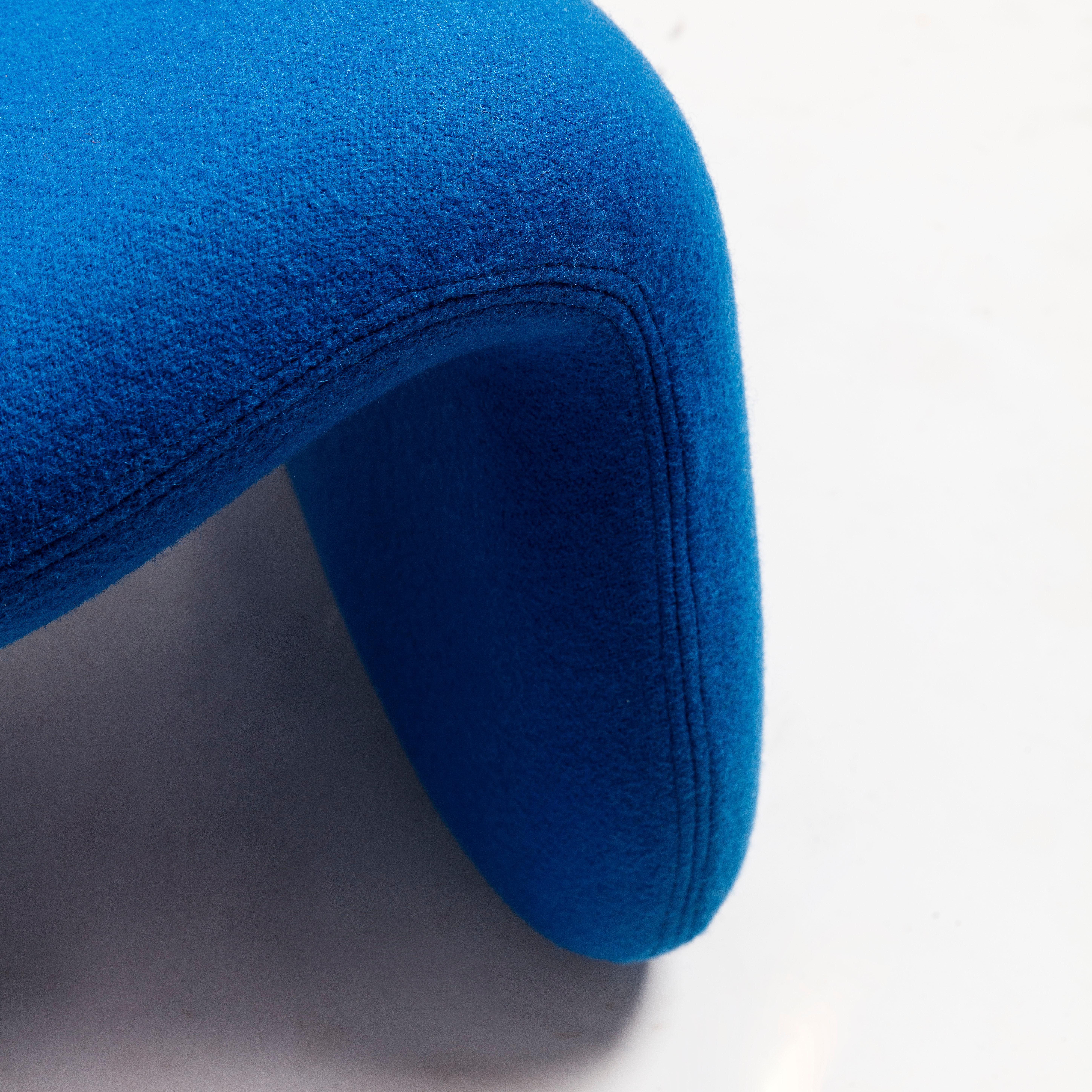 Olivier Mourgue Djinn Blue Armchair for Airborne 1960s New Kvadrat Fabric 8