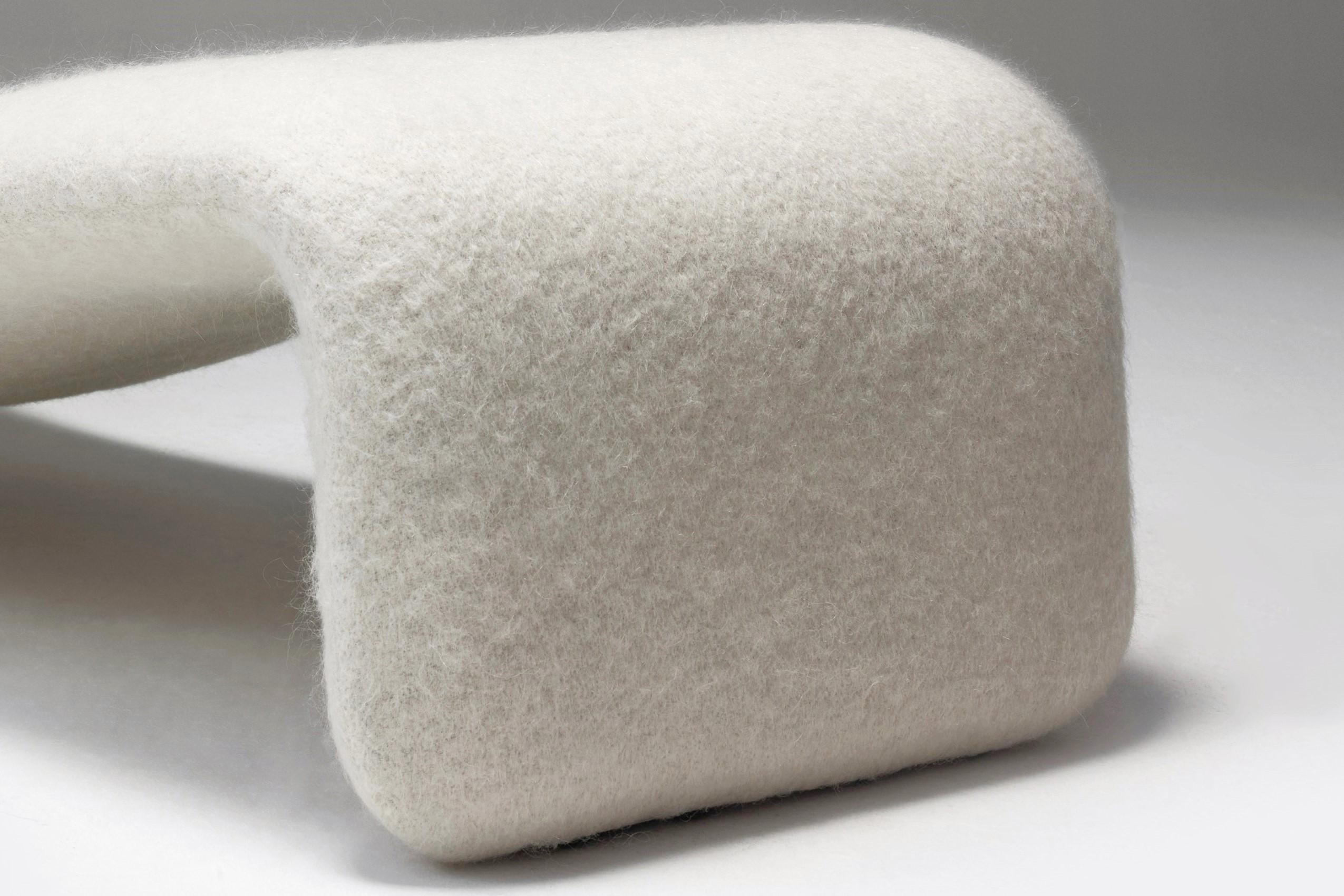 Mid-20th Century Olivier Mourgue Djinn Chaise Lounge for Airborne in Beautiful Pierre Frey Fabric