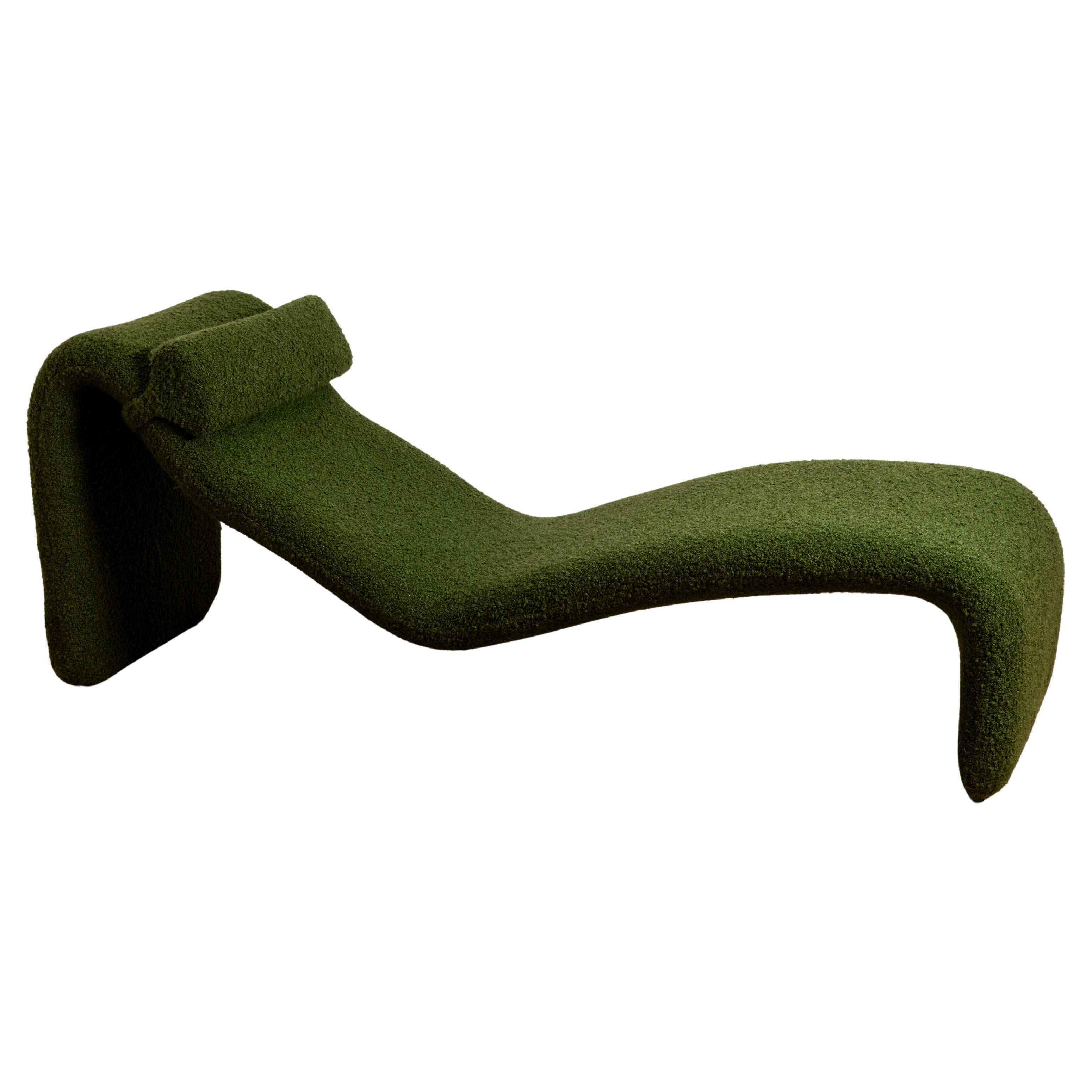 Chaise longue Djinn de Olivier Mourgue para Airborne con tela de Pierre Frey