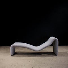 Olivier Mourgue, Djinn Chaise Lounge in Alpaca Mohair, France 1965
