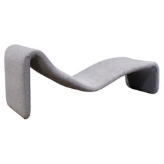 Olivier Mourgue, Djinn Chaise Lounge in Alpaca Mohair, France 1965