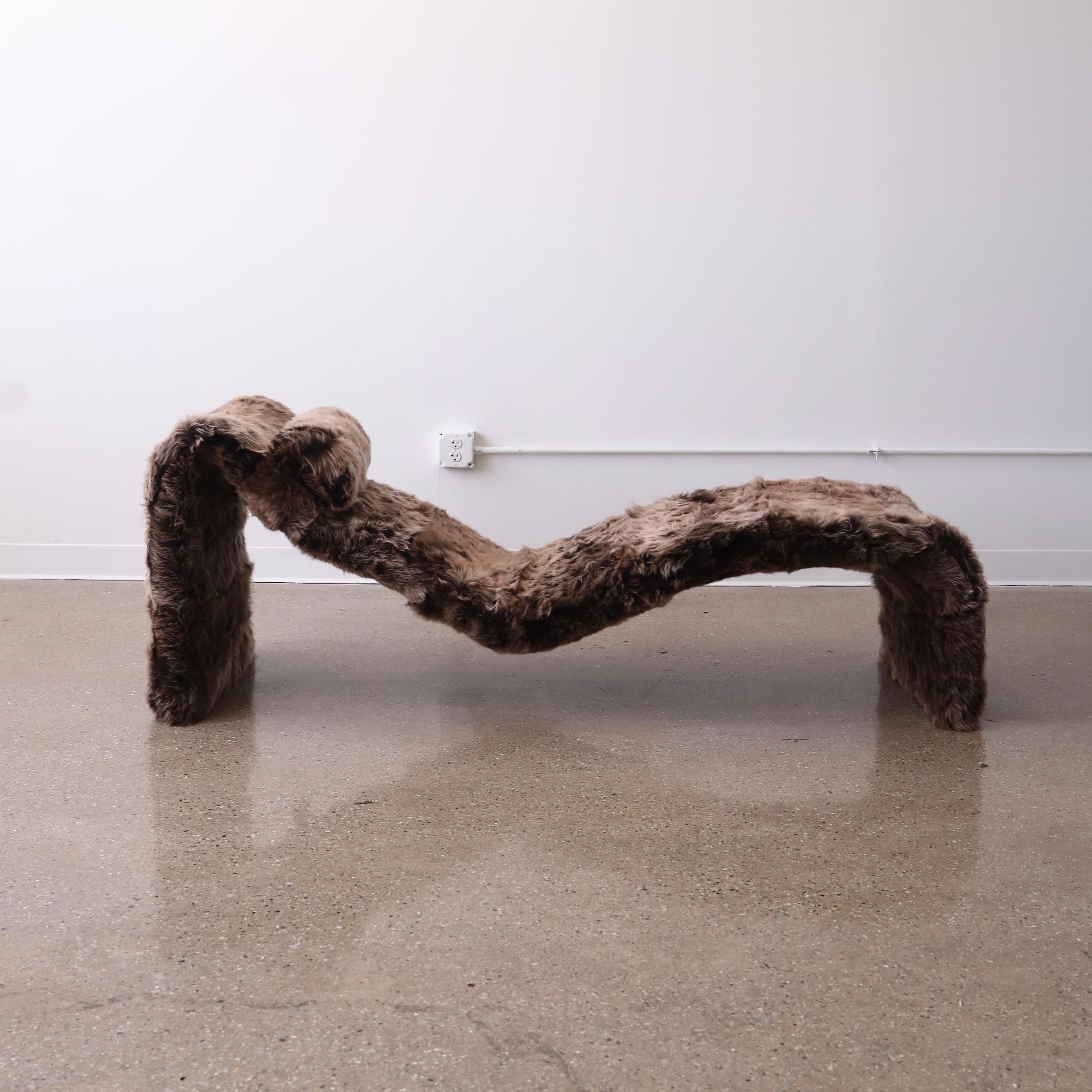 Olivier Mourgue Djinn Chaiselongue aus Toscana-Pelz im Angebot 2