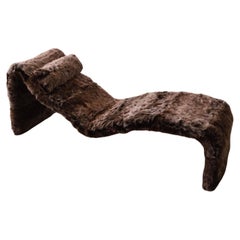 Olivier Mourgue “Djinn” Chaise Lounge in Toscana Fur