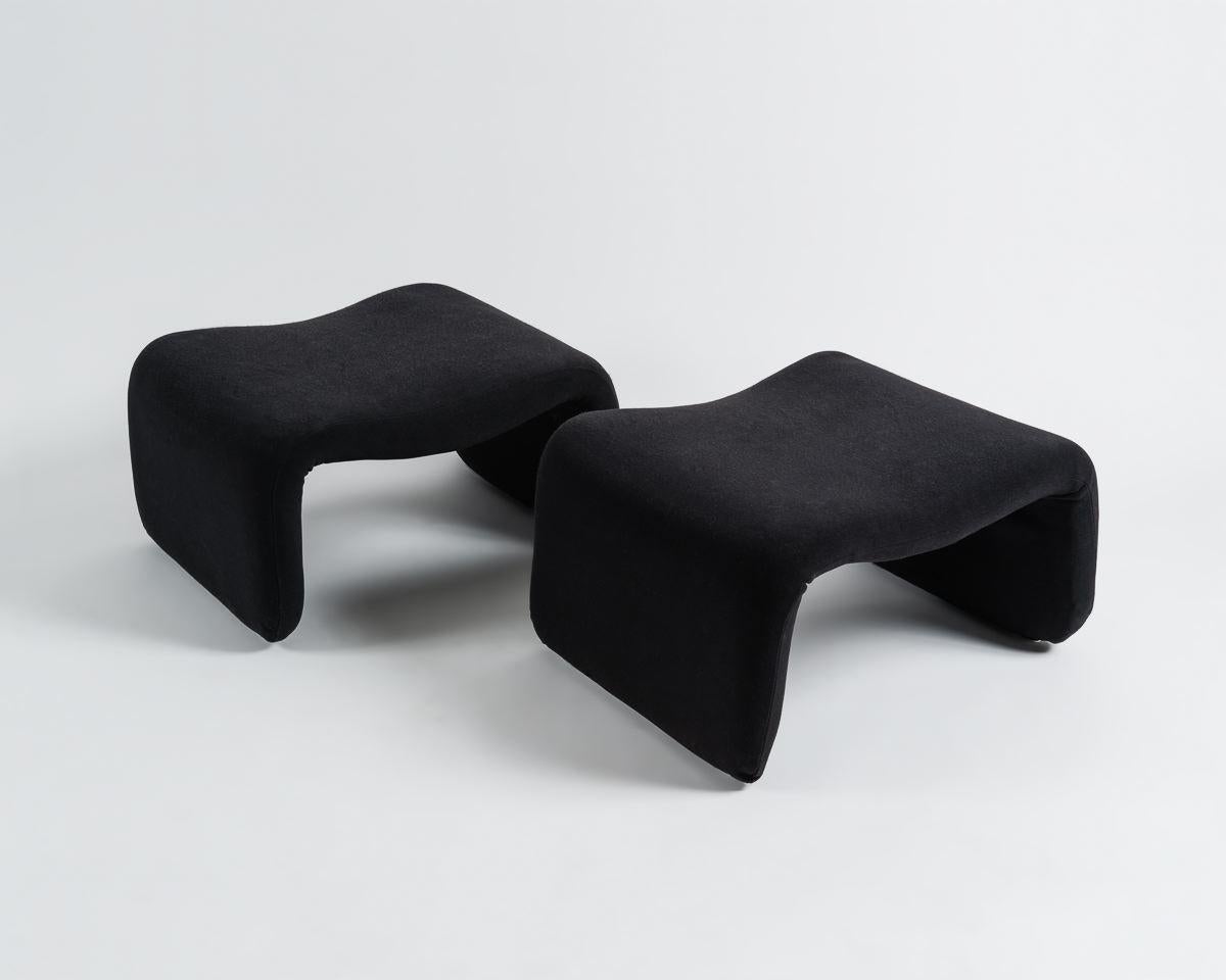 Milieu du XXe siècle Olivier Mourgue, Djinn, paire d'ottomans, France, 1965 en vente