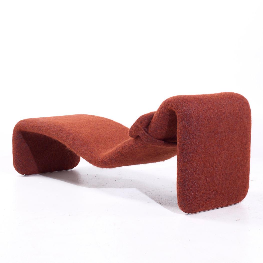 Francese Olivier Mourgue per Airborne Chaise Longue Djinn di metà secolo in ocra rossa in vendita