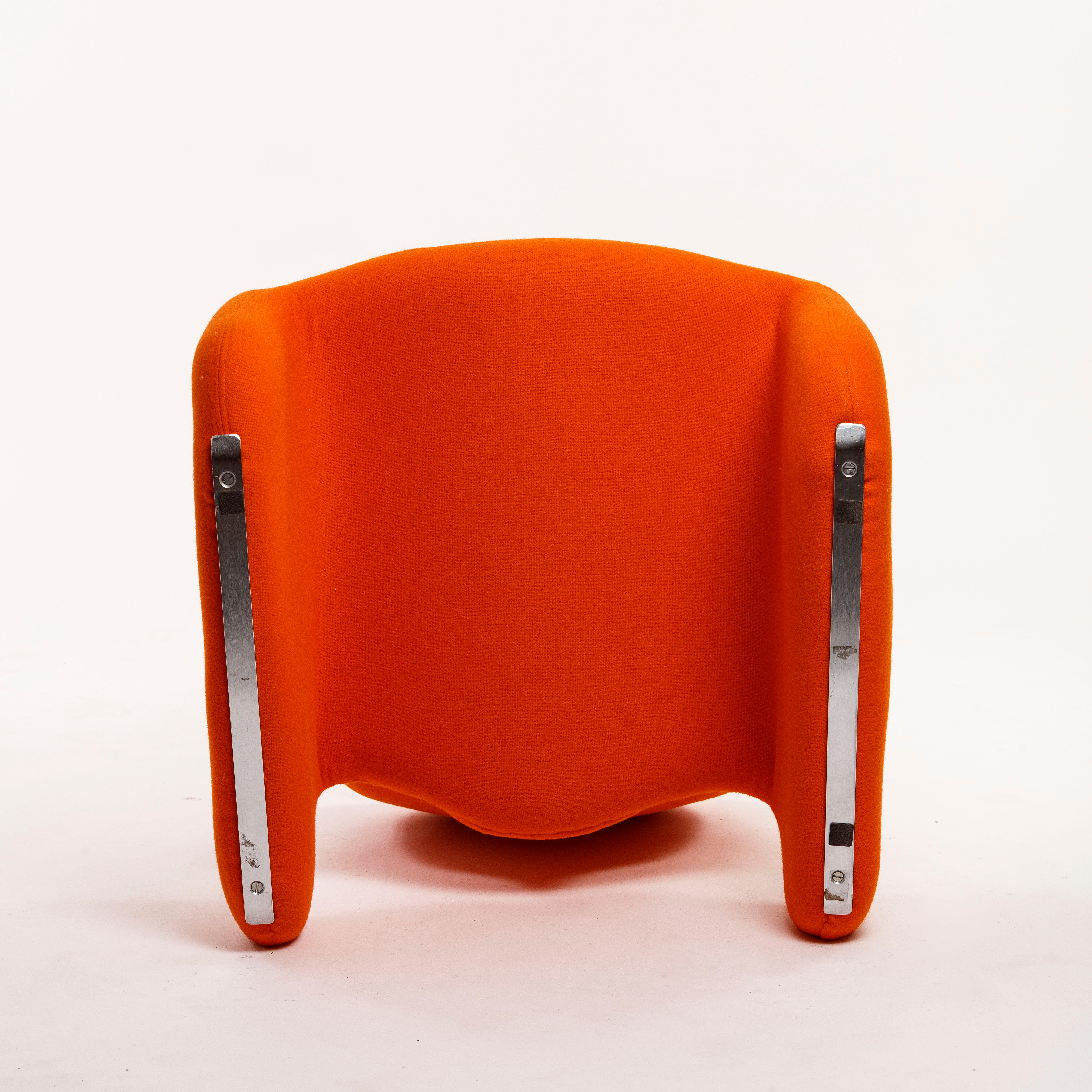 Olivier Mourgue Iconic Djinn Chair Airborne 1963 Reupholstered in Orange Kvadrat For Sale 6