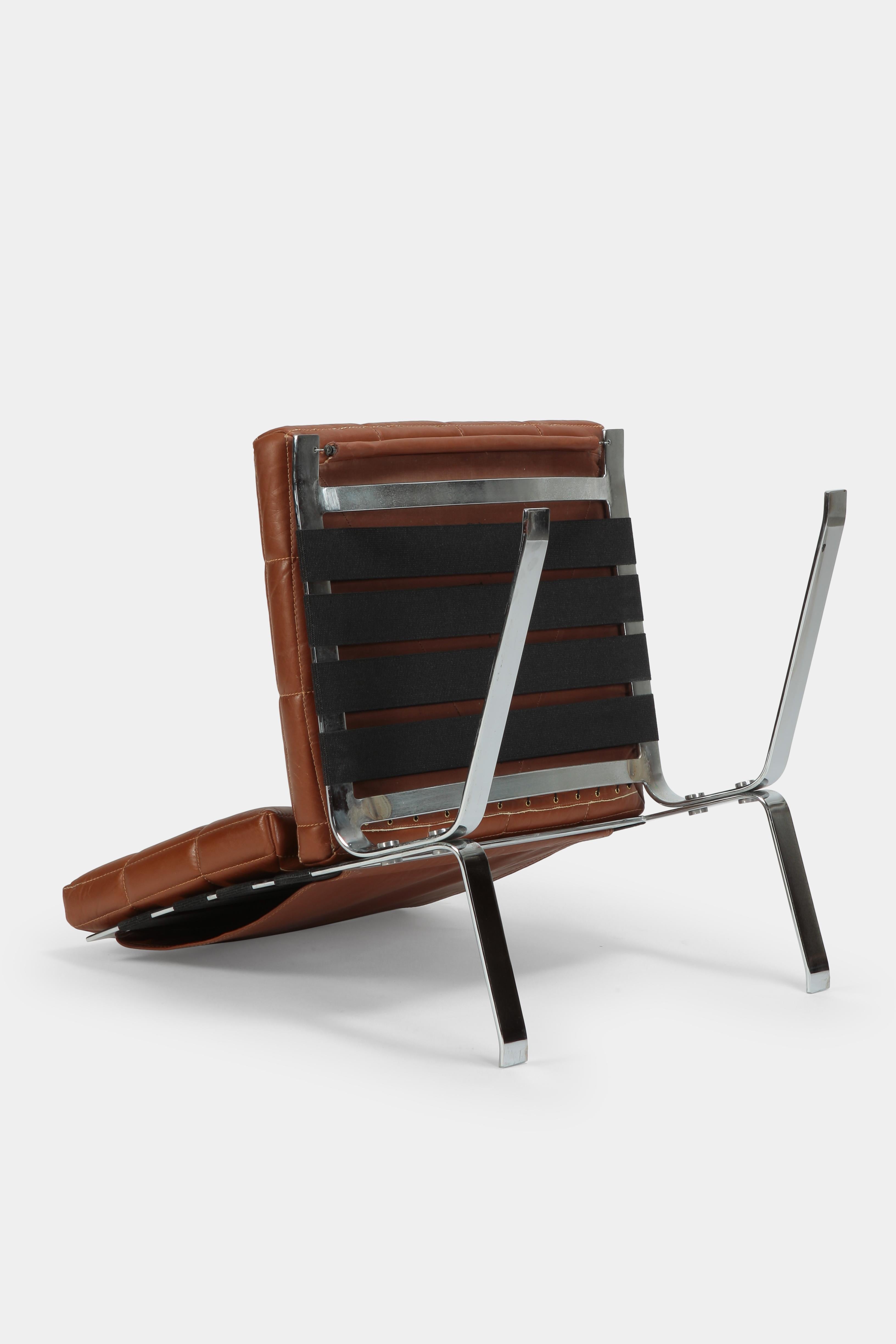 Leather Olivier Mourgue Joker Lounge Chair Airborne, 1960s For Sale