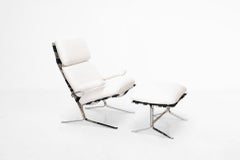 Olivier Mourgue, Lounge Chair and ottoman "Suede", France, 1970