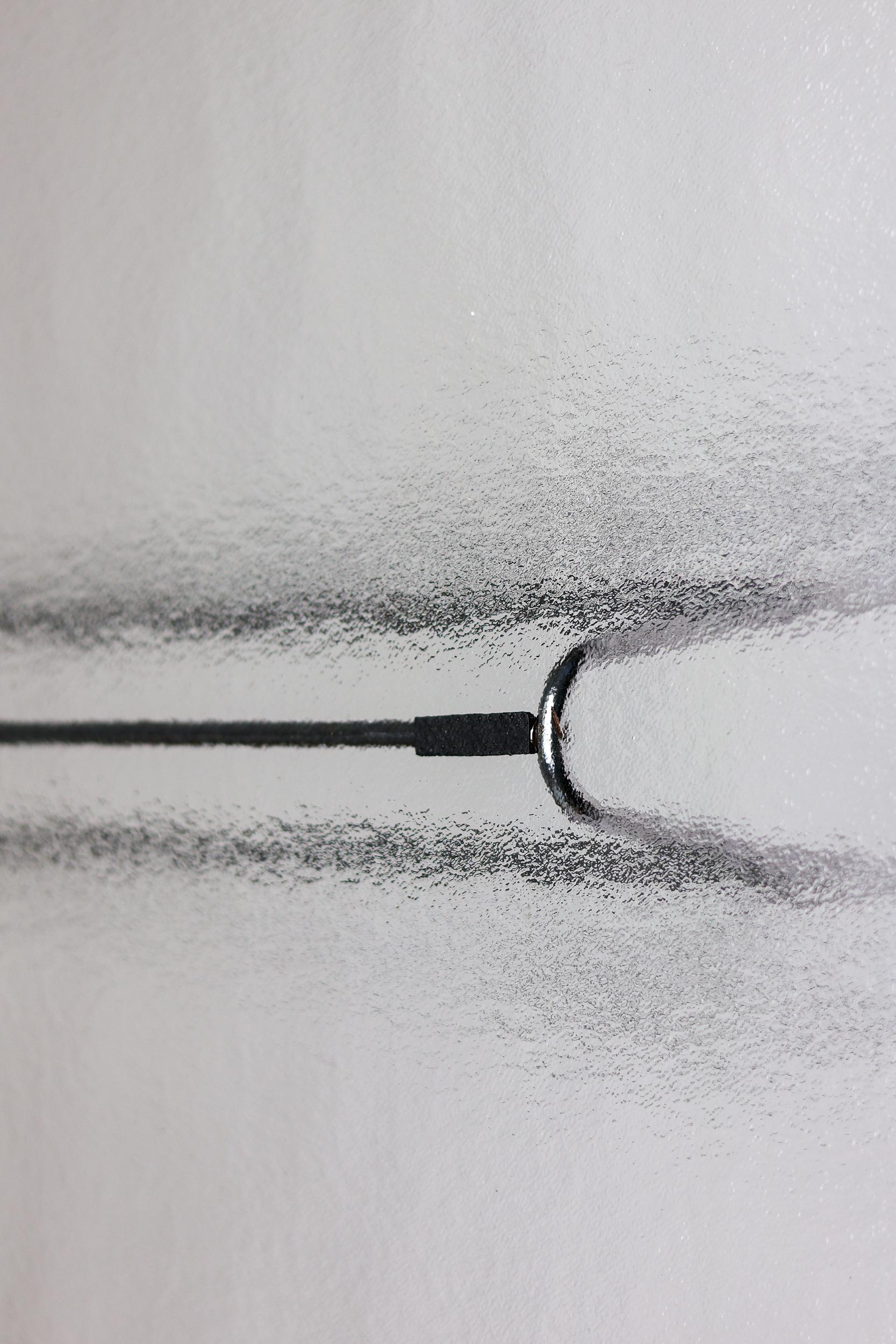 Minimalistischer Schreibtisch aus strukturiertem Kristallglas von Olivier Mourgue im Angebot 1