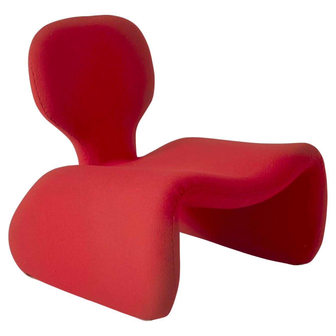 Olivier Mourgue Red Djinn Chair for Airborne, 1960s, French Design