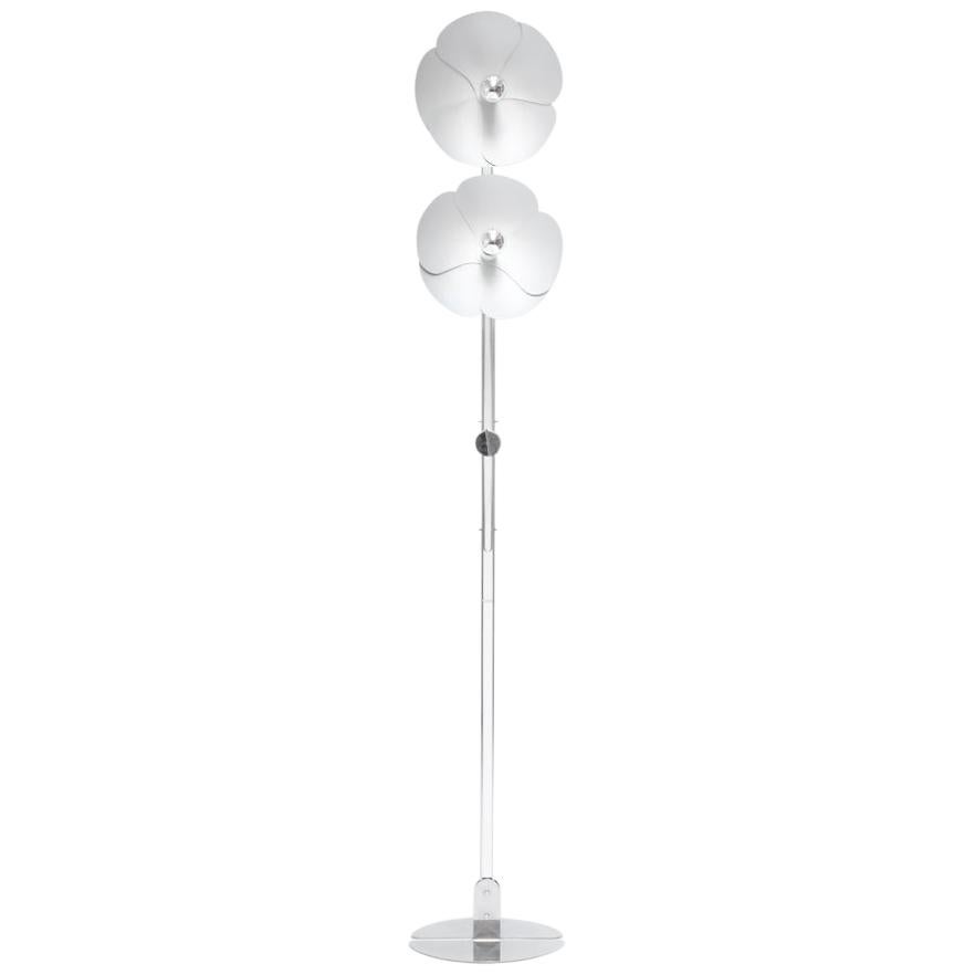 Olivier Mourgue Standing Lamp in Brushed Stainless Steel