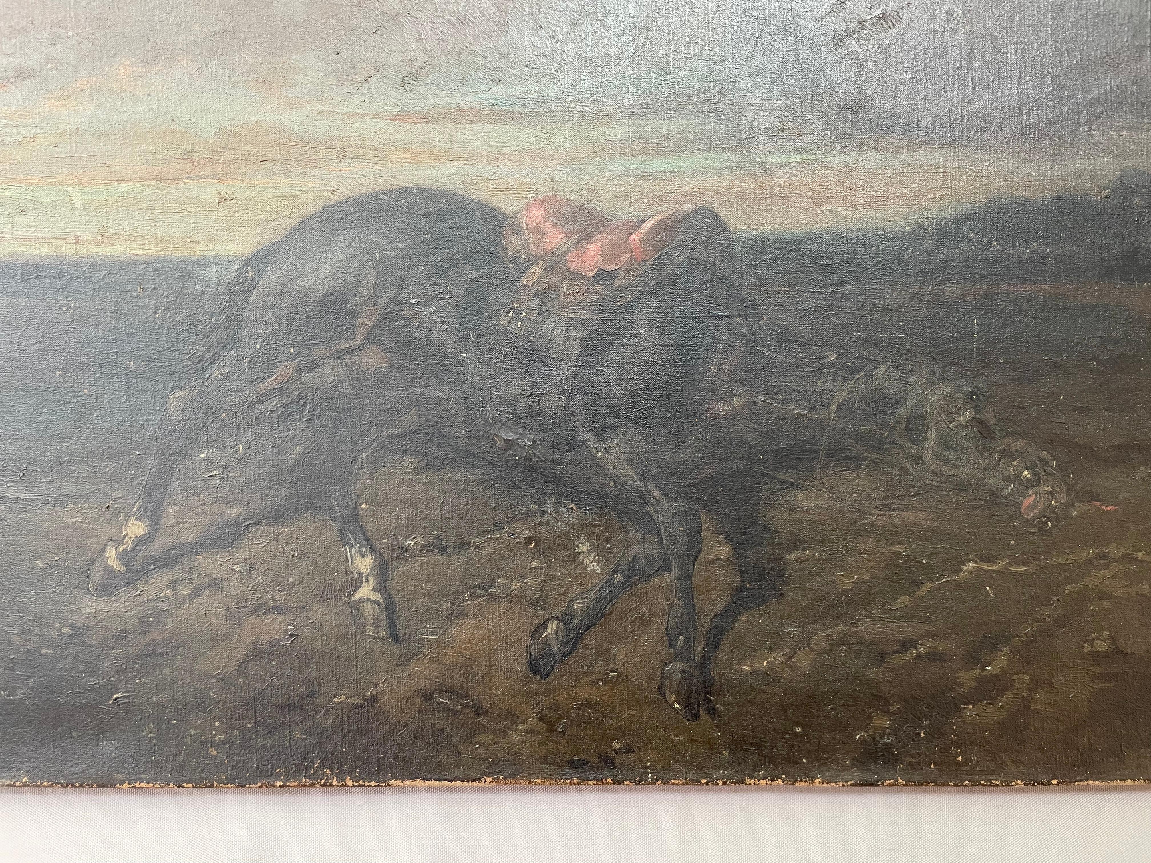 Black Bess, Yegua legendaria, Óleo sobre lienzo, Gran formato en venta 9