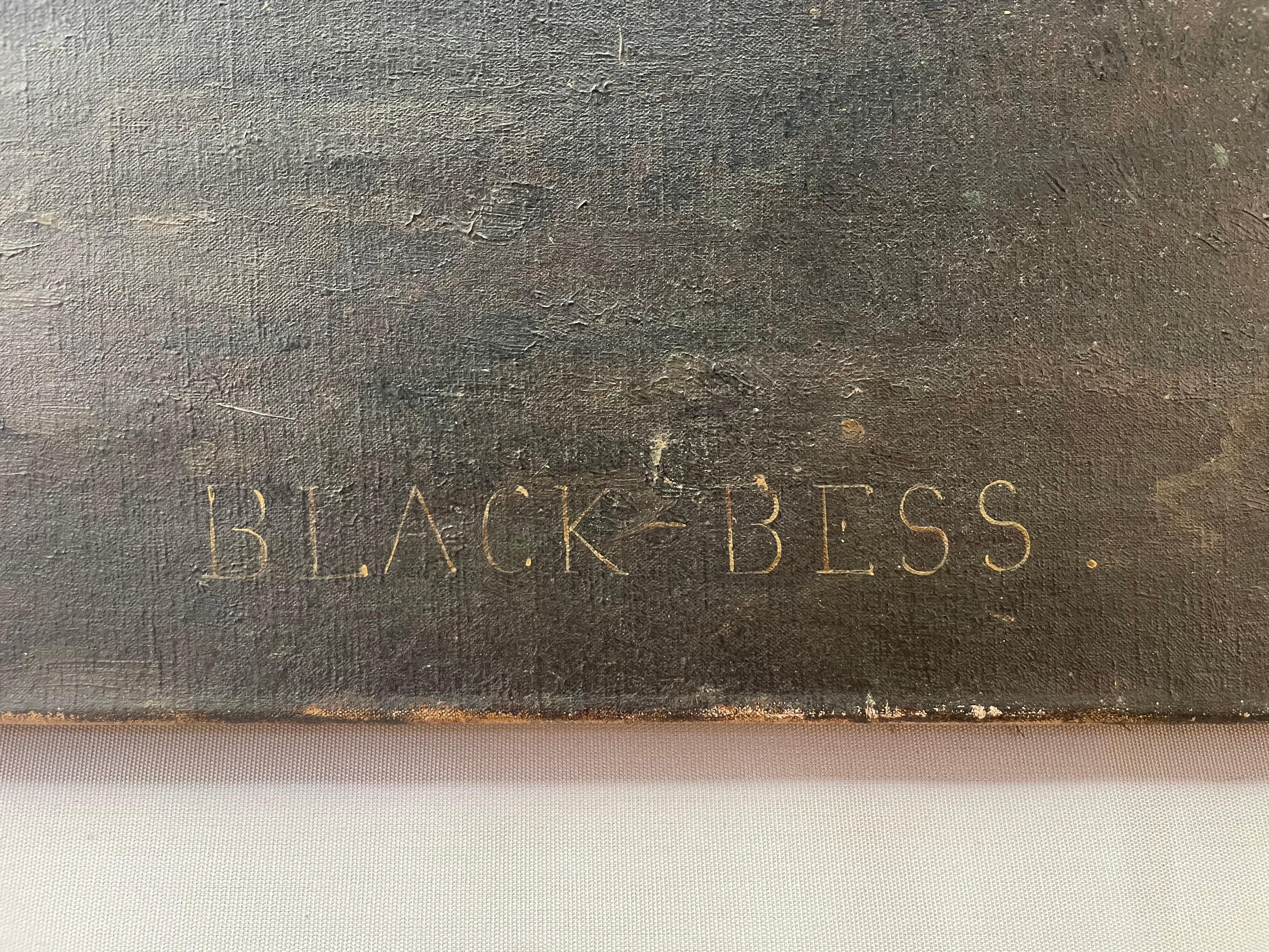 Olivier Pichat (hacia 1825-1912)  BLACK BESS, es el nombre de la yegua de Dick Turpin, un salteador de caminos británico activo a principios del siglo XVIII. En el folclore inglés, se le conoce por su supuesta cabalgada de 320 km en una noche, al