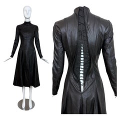 OLIVIER THEYSKENS 2000 Vintage Laufsteg Leder Korsett Kleid OLIVIER THEYSKENS 2000 Vintage Laufsteg Leder Korsett Kleid