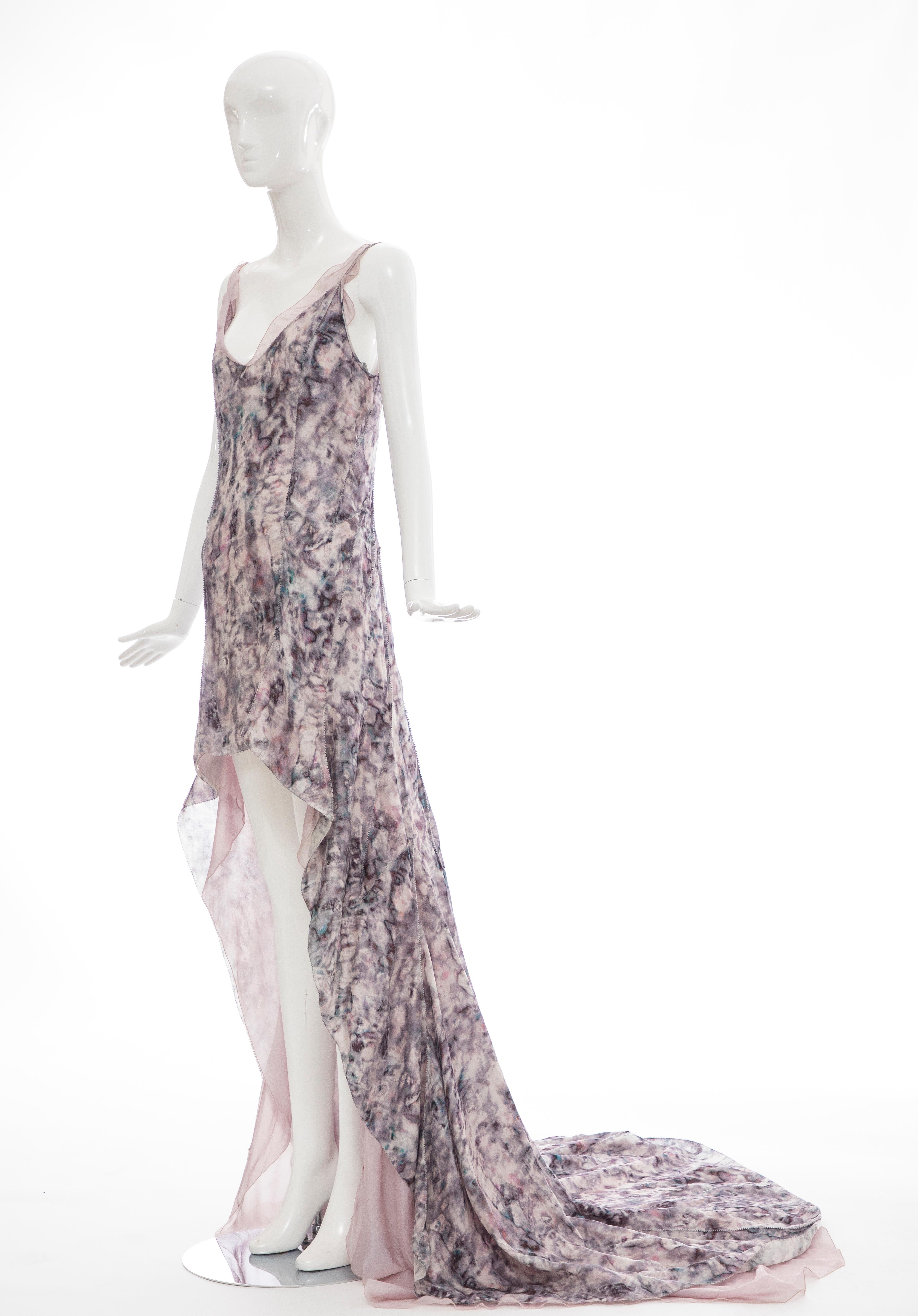 Olivier Theyskens for Nina Ricci Runway Silk Print Evening Dress, Spring 2009 3