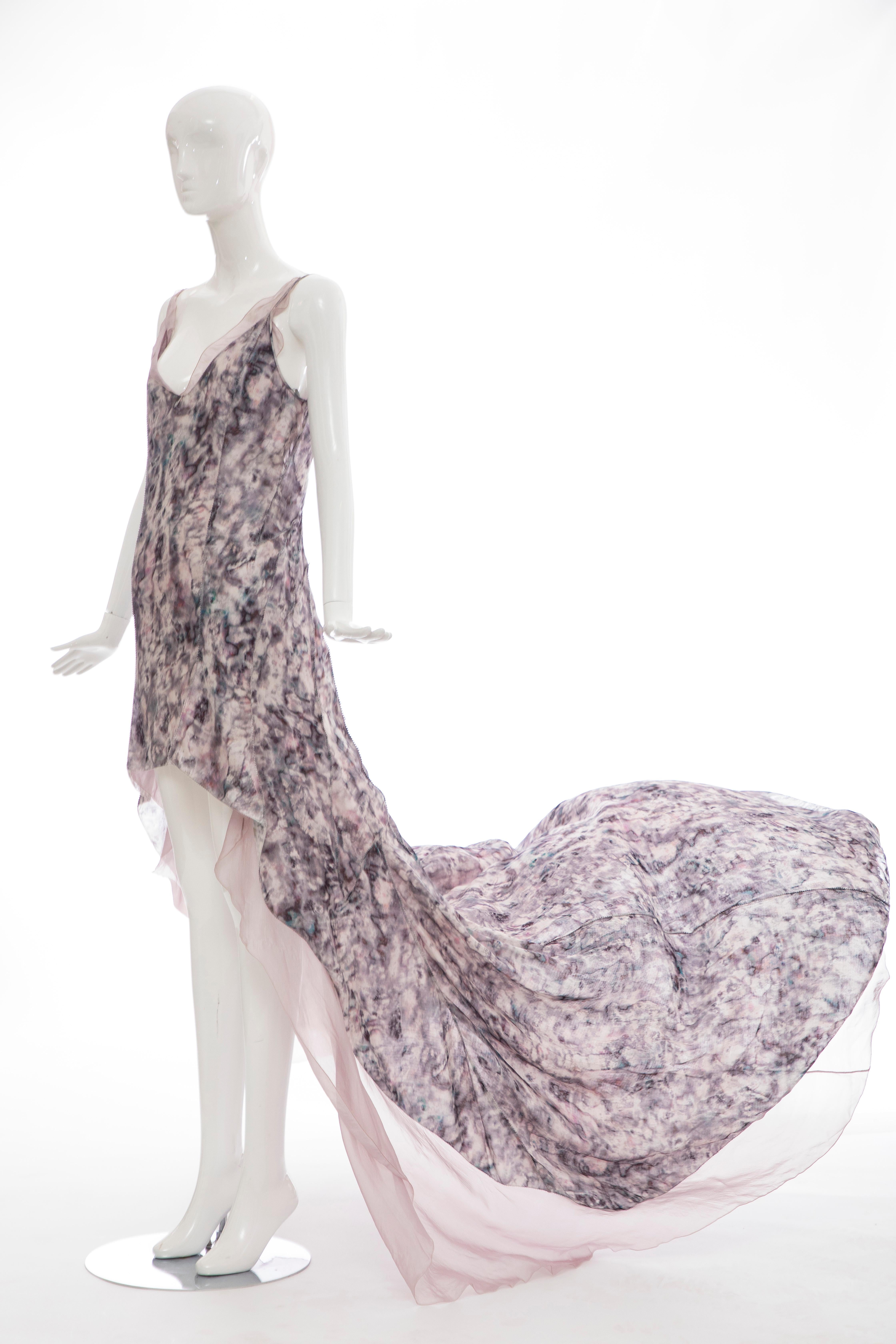  Olivier Theyskens for Nina Ricci Runway Silk Print Evening Dress, Spring 2009 5