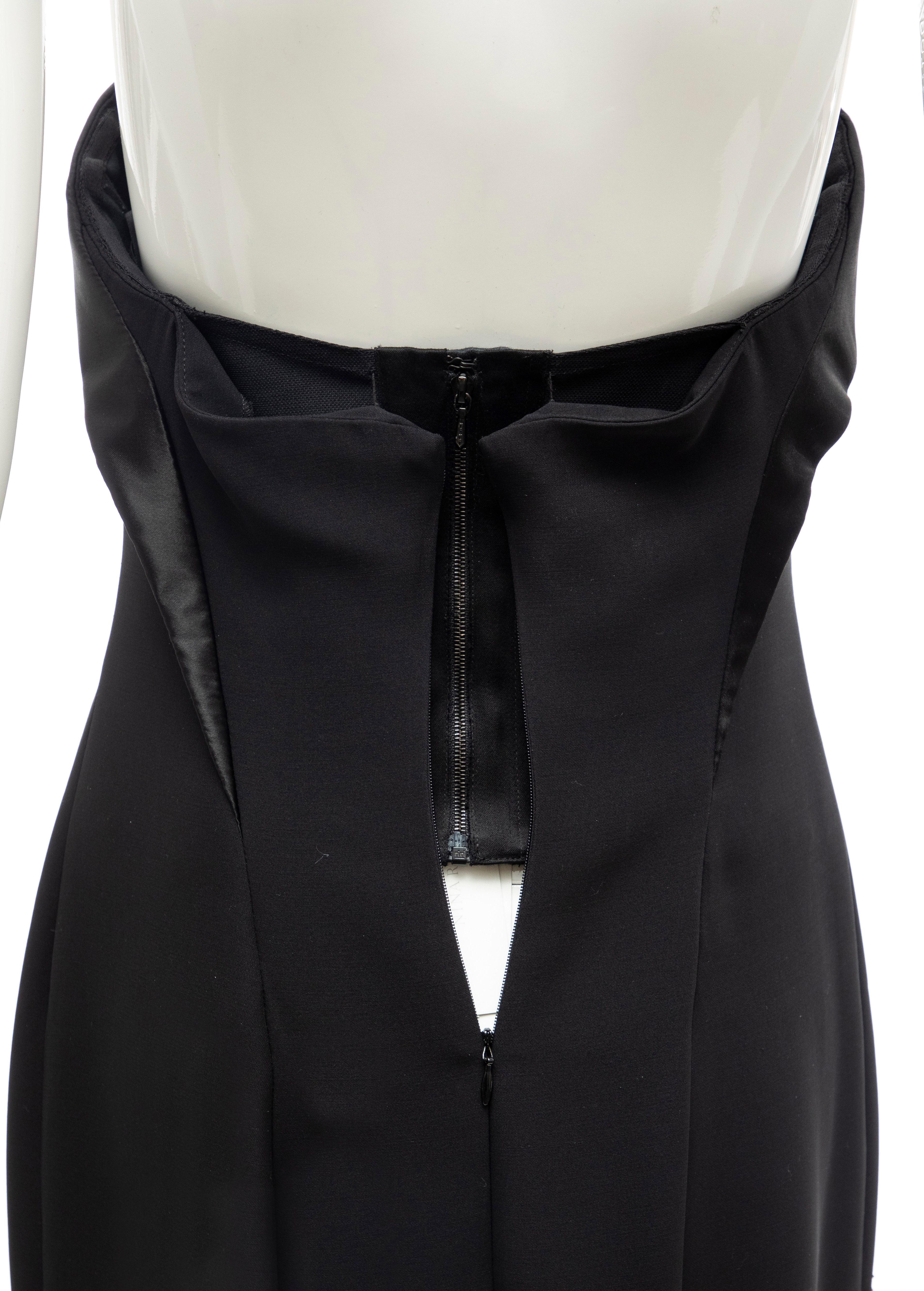 Olivier Theyskens for Nina Ricci Runway Black Strapless Evening Dress, Fall 2009 For Sale 5