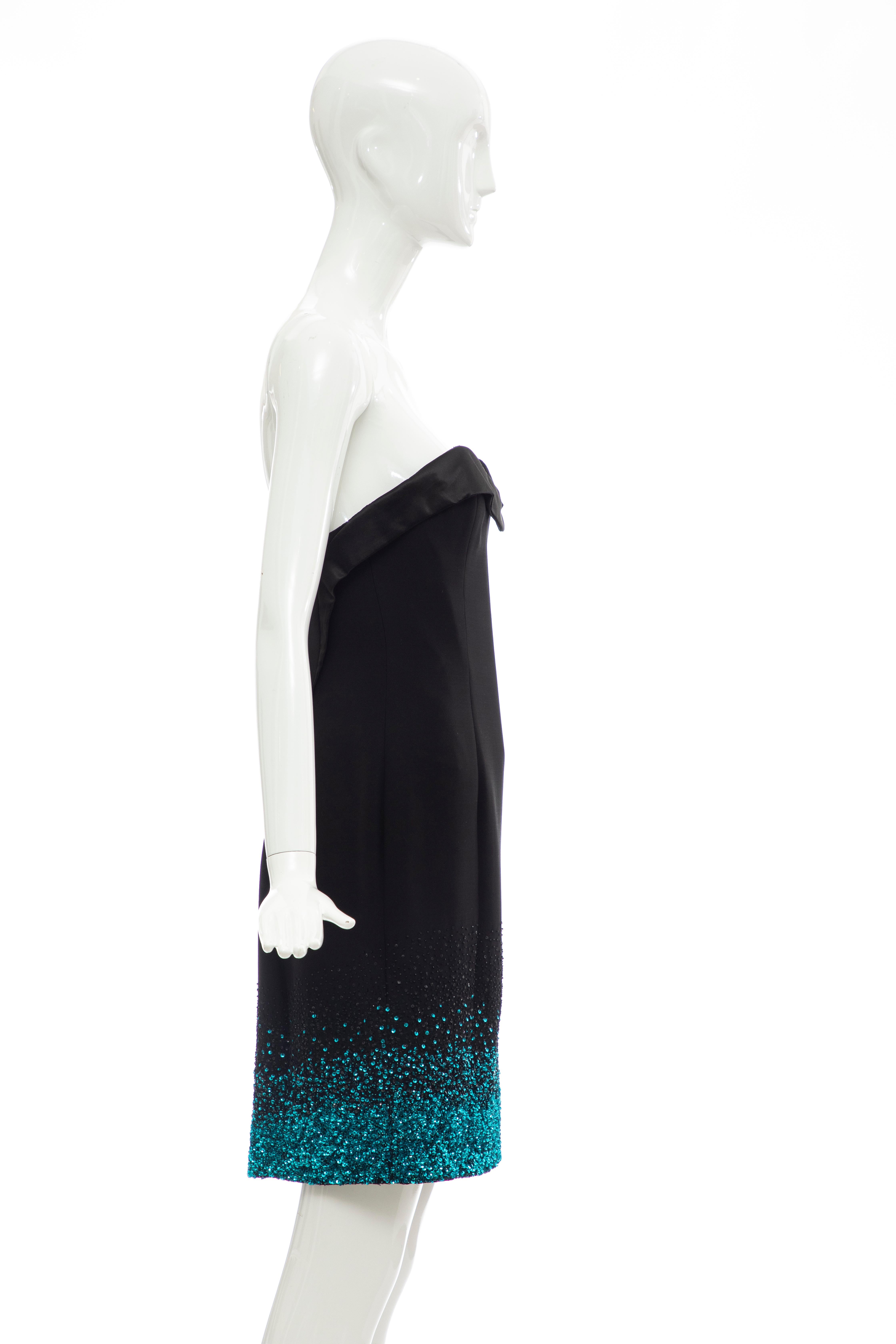 Women's Olivier Theyskens for Nina Ricci Runway Black Strapless Evening Dress, Fall 2009 For Sale