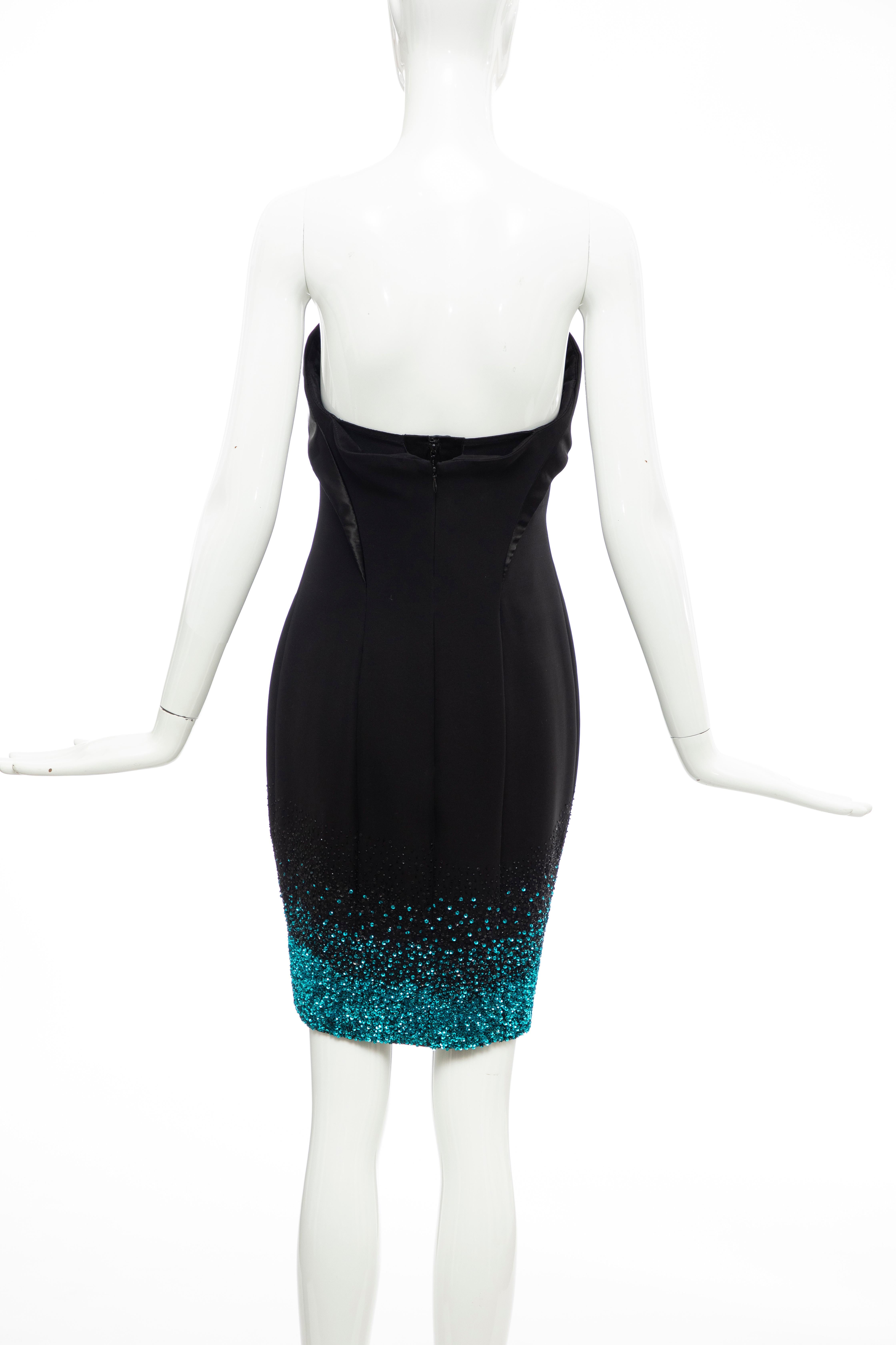 Olivier Theyskens for Nina Ricci Runway Black Strapless Evening Dress, Fall 2009 For Sale 1