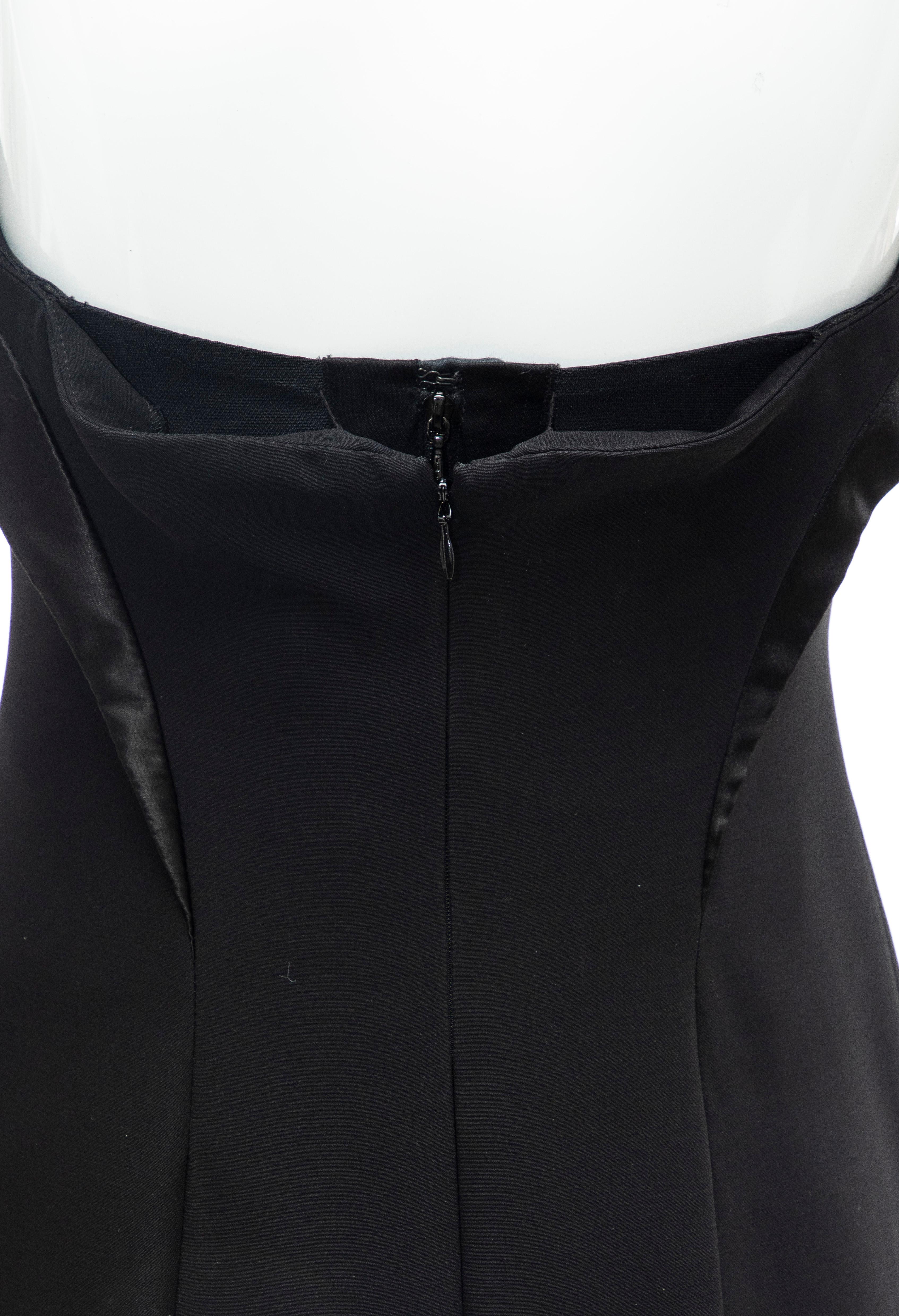 Olivier Theyskens for Nina Ricci Runway Black Strapless Evening Dress, Fall 2009 For Sale 2