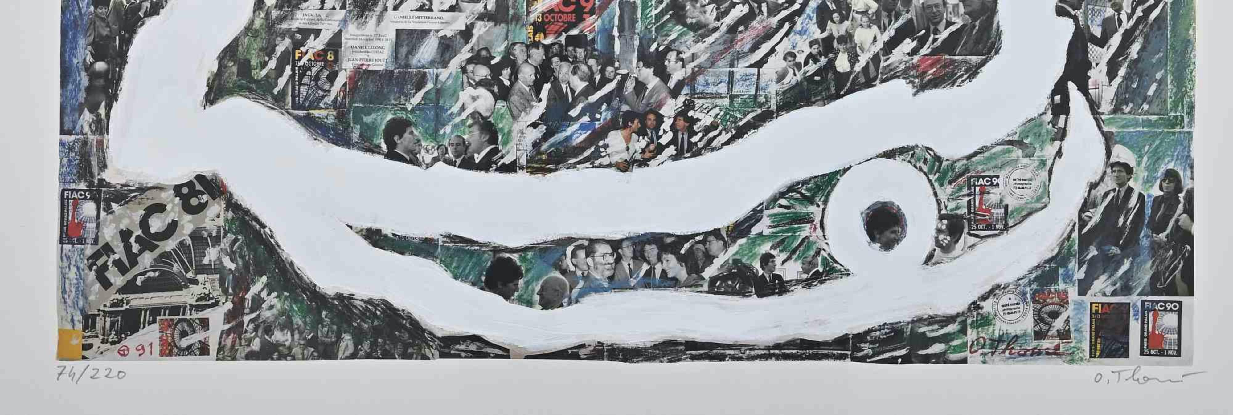 Composición abstracta - Litografía de Olivier Thomè - Años 80 en venta 1