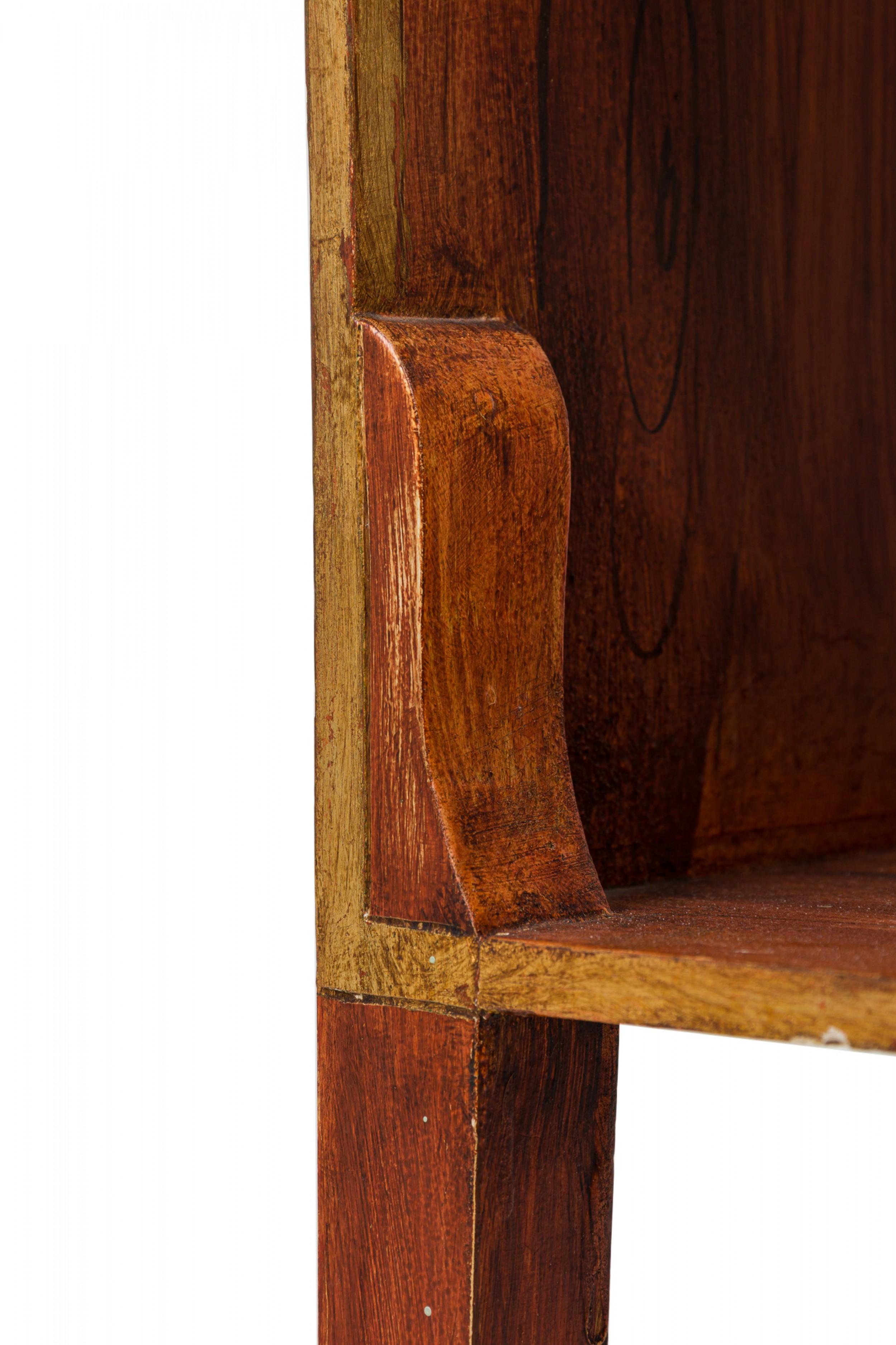 Oliviere Italiano Veneciano Tallado Pintado Madera Bibliotech / Librería en venta 3