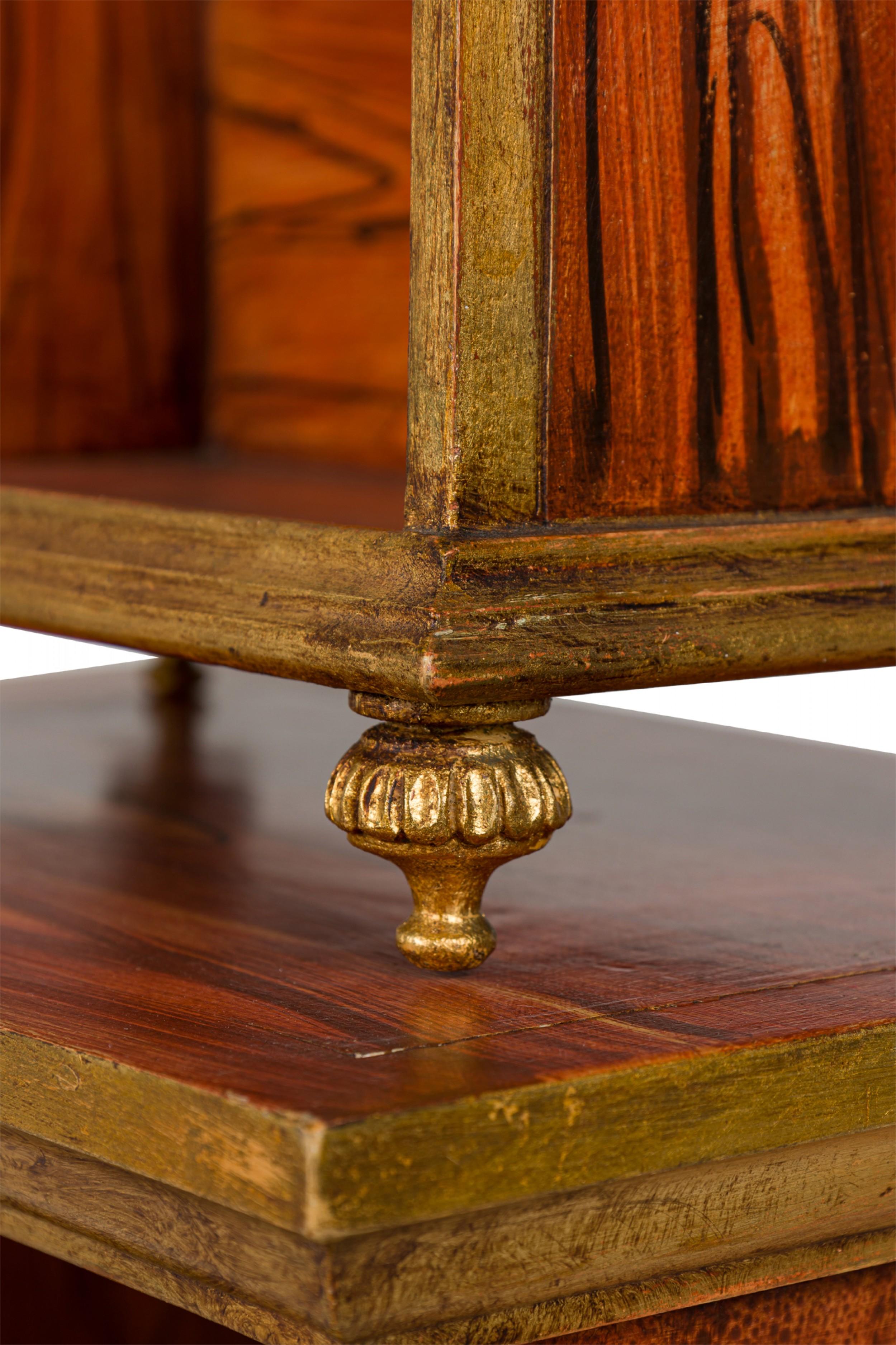 Oliviere Italiano Veneciano Tallado Pintado Madera Bibliotech / Librería en venta 1
