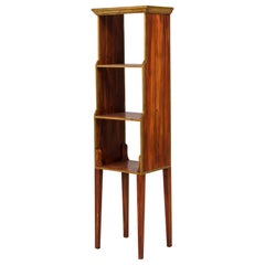 Libreria Oliviere italiana in legno dipinto intagliato veneziano